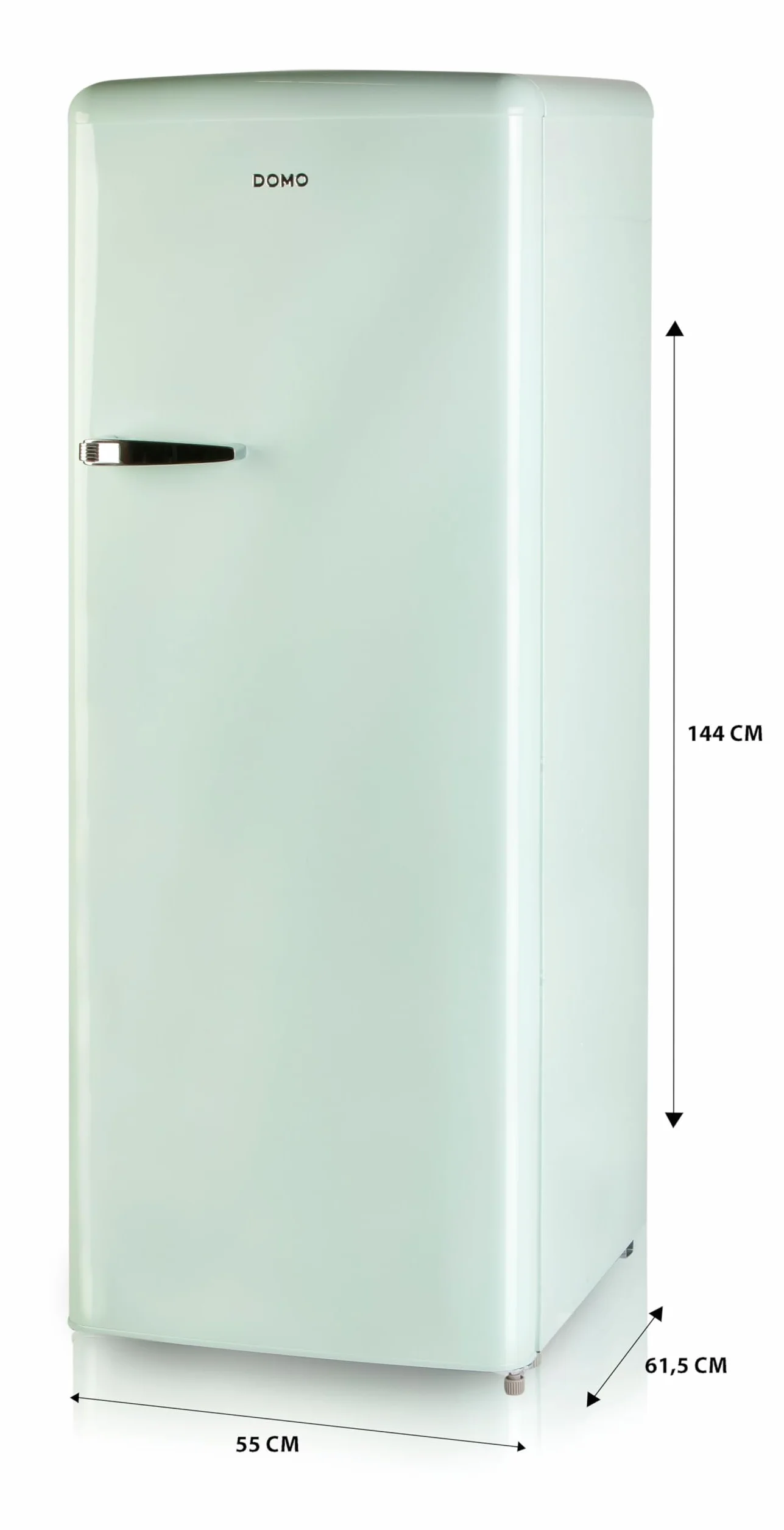 DOMO Nevera mono puerta retro vintage años 50 DO91701R verde menta CL. D