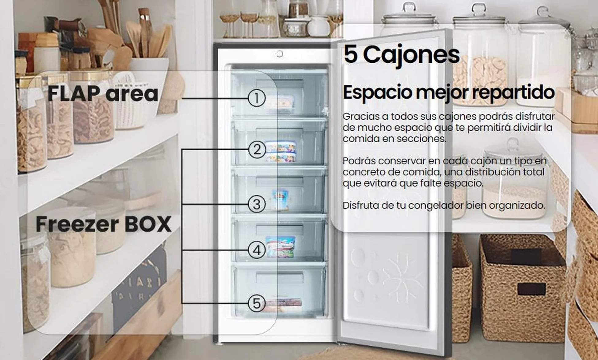 INFINITON Congelador Vertical CV-140L25XEQ, 145 Litros, E, Función Fast Freezing, Congelador 4****, cajón Flap, Tirador integrado, Puerta reversible, Inox
