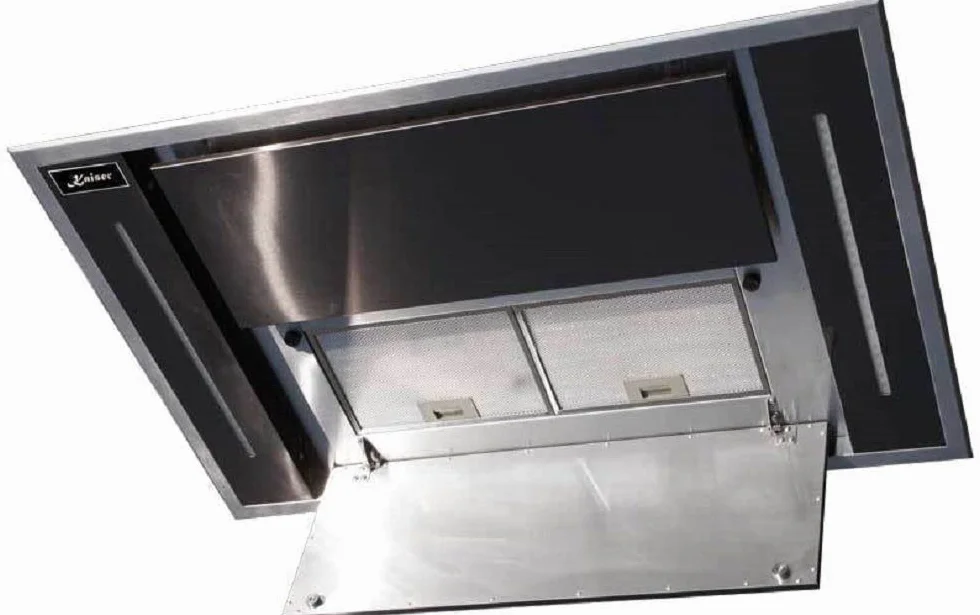 Kaiser - Campana de techo EA 1145 S + Inkl - Kit de circulación de aire, campana de succión (110 cm, acero inoxidable, color marrón negro, 3 velocidades)