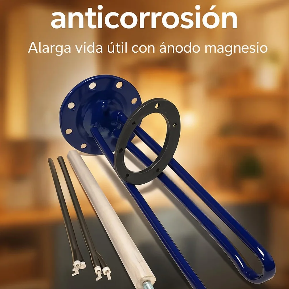 KIT Completo Portavainas FAGOR | Incluye 2 Resistencias 800W (1600W Total), Junta y Ánodo | Recambio de Reparación Esencial | Potencia y Protección Anticalcárea