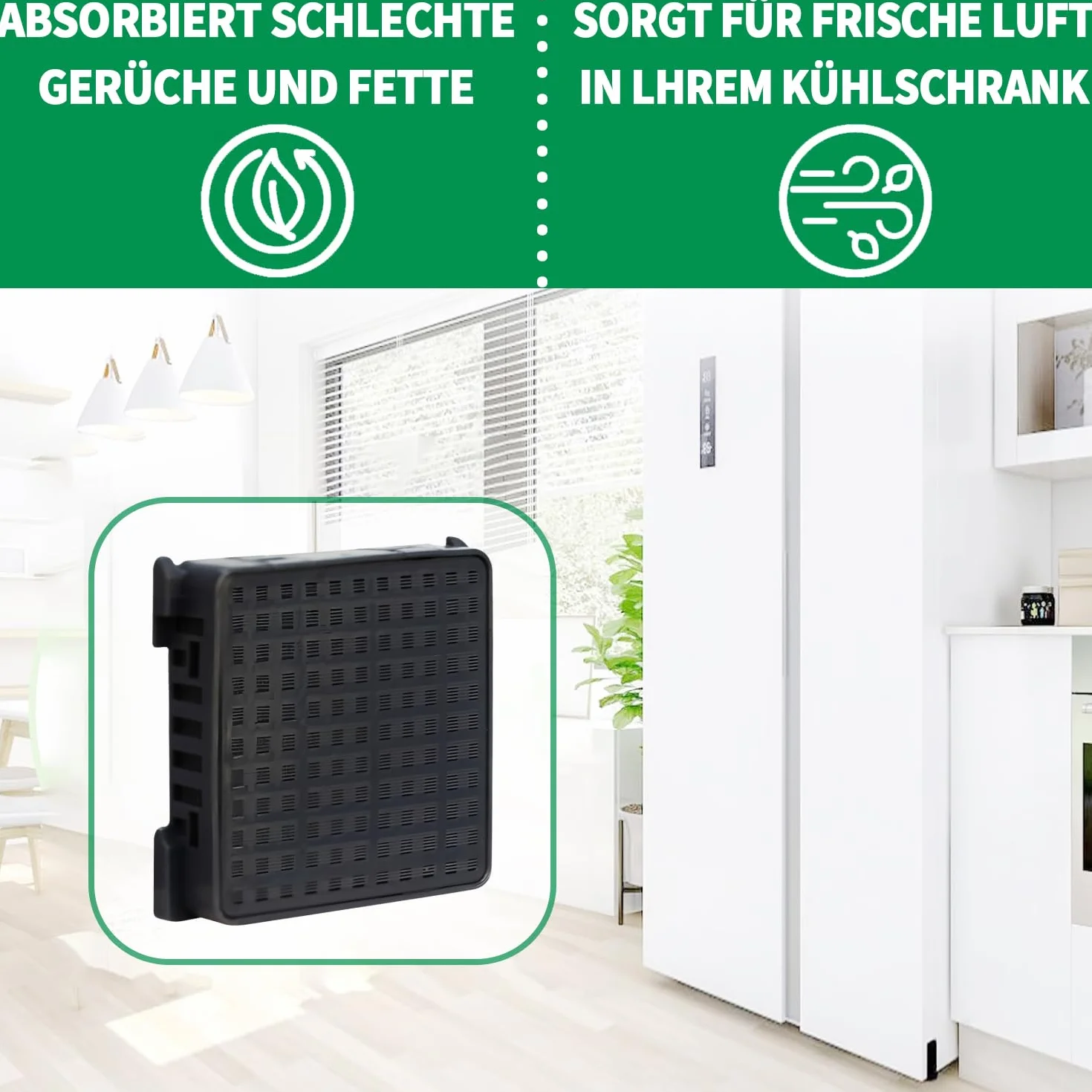 2 filtros Fresh Air para frigorífico Liebherr, compatible con 9096989, 9882460, 988246000, sustituye a 7440021-00, filtro de carbón activo para aire limpio y olor fresco en el frigorífico