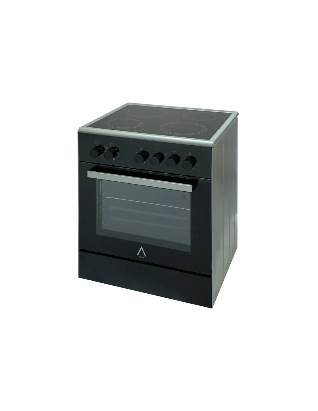 ALPHA Cocina Eléctrica VULCANO ZEUS ELITE PRO Cristal Negro, Vitrocerámica