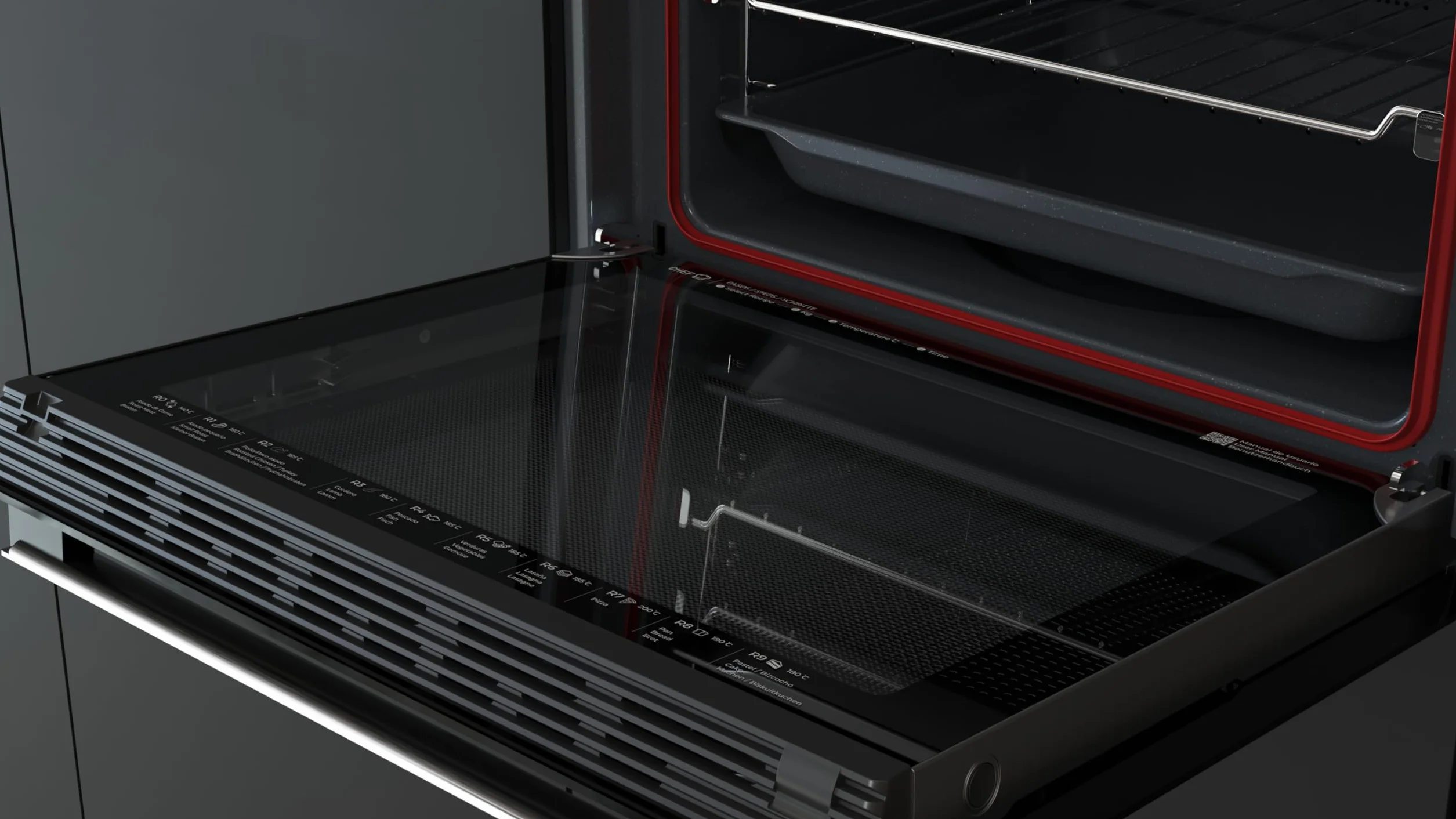 TEKA Horno Multifunción Airfry, Sistema HydroClean, 9 Funciones, 71L, Guías Telescópicas, Modelo NEO HSB 6466