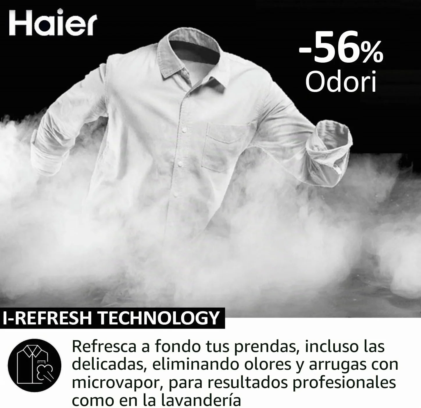 Haier I-Pro Serie 3, secadora 9 kg, instalación libre, clase A ++, vapor, inicio retrasado, I-Time, blanco, 85 x 59,5 x 66,5 cm – HD80-A2939-S