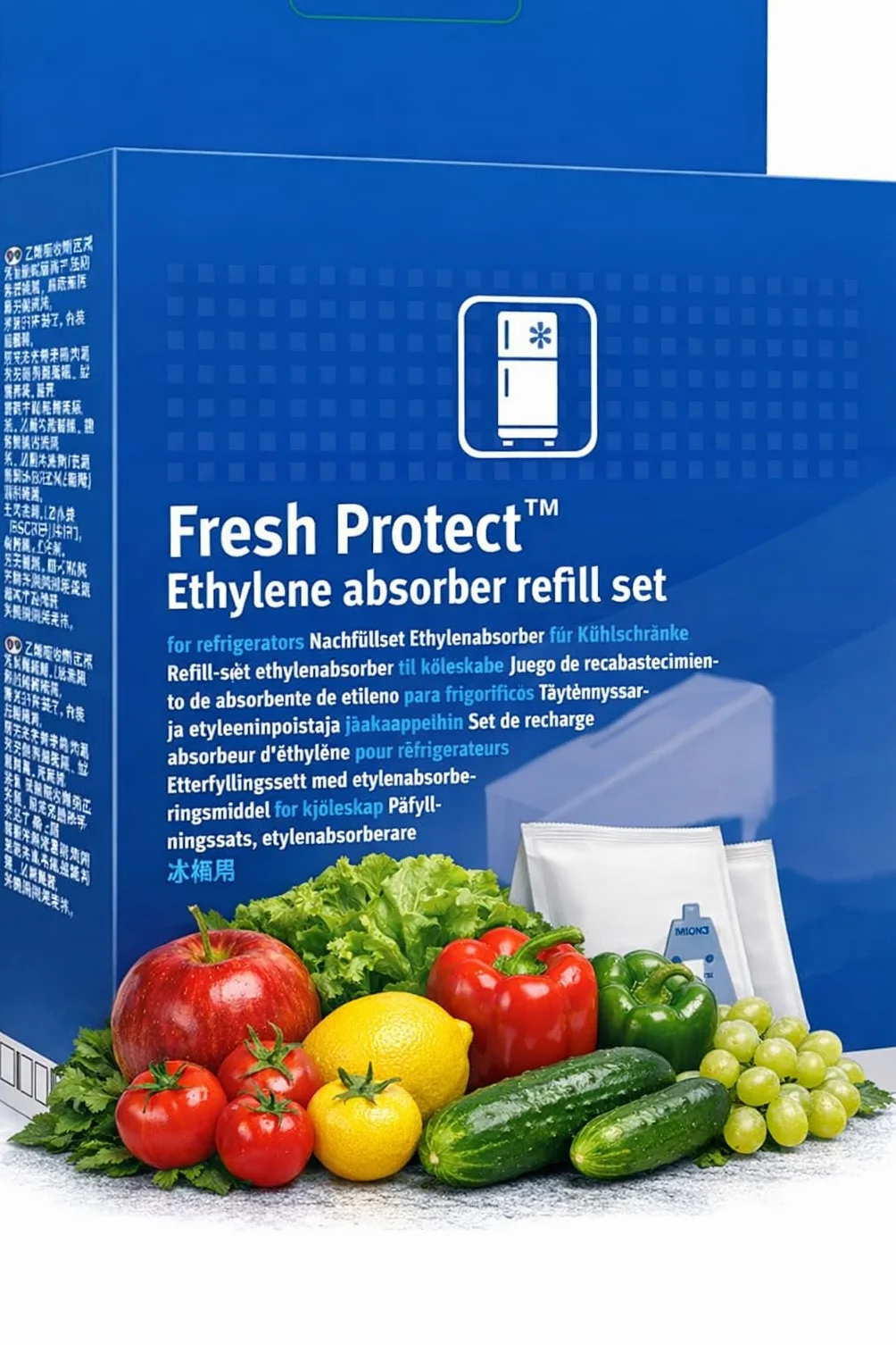Fresh Perfect - Kit de recambio de gas de etileno para frigorífico y todas las marcas 17007000 para 17007846, 17006999, 17005227