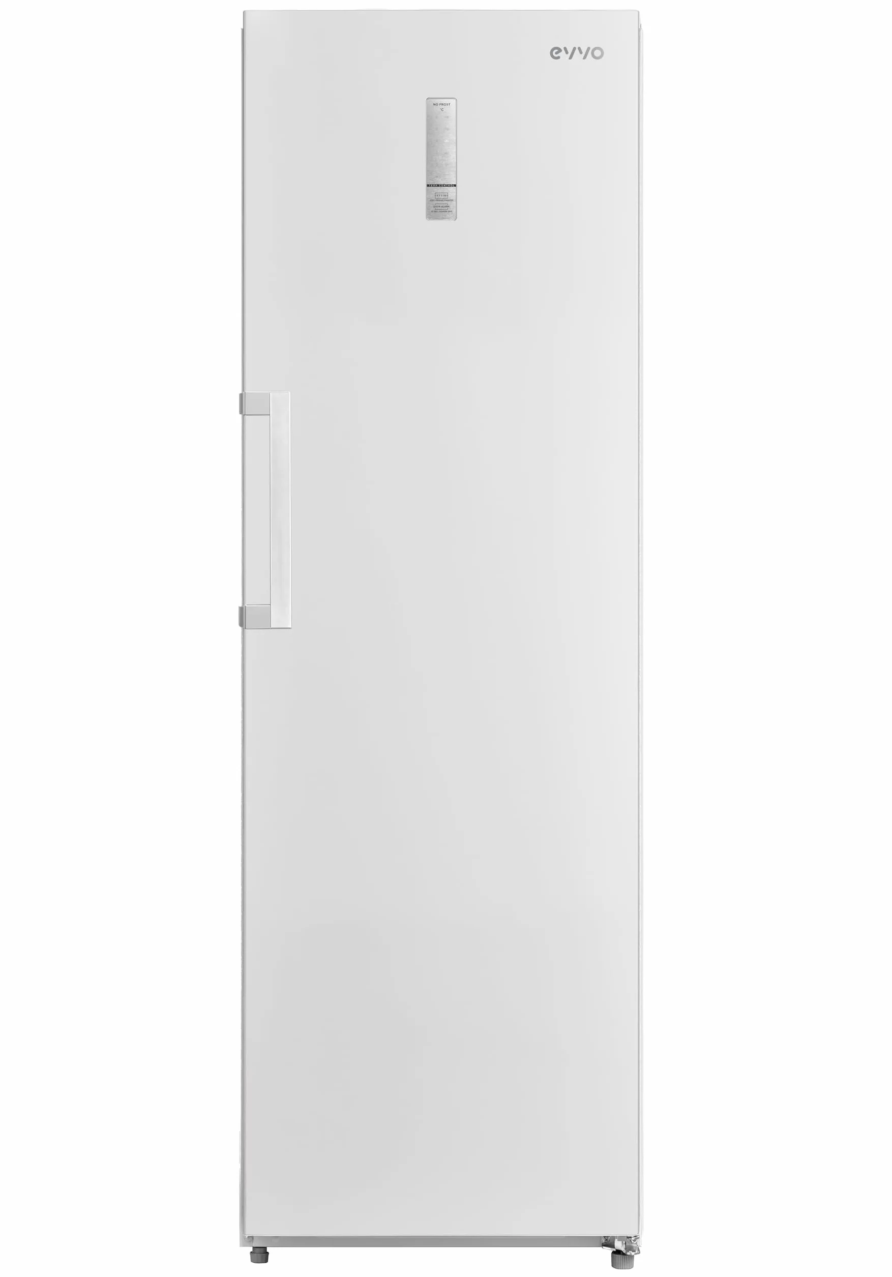 EVVO Congelador Vertical ICE 273 - Arcón Congelador Convertible a Frigorífico, 185cm de Altura, Capacidad de 273 Litros, Alarma Puerta Abierta, Puerta Reversible, Display Frontal, Acabado Blanco