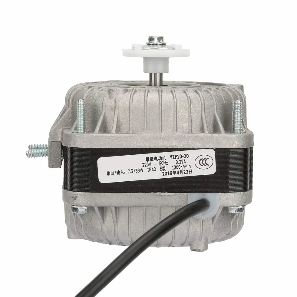 Motor de Ventilador de Condensador YZF10-20, 33W, 220V, 0.22A, 1300 RPM, 200mm, para Refrigeradores y Congeladores