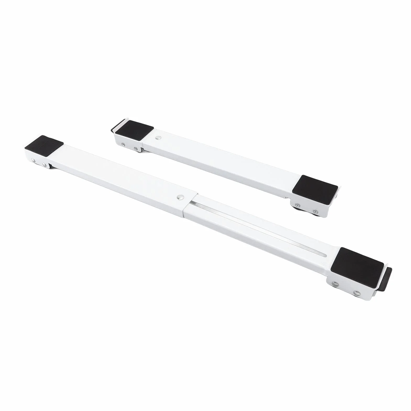 Topyond 2 Juegos De Muebles, Soporte De Rodillo Móvil, Base Elevada Extensible, Base De Lavadora Móvil con Ruedas para Refrigerador, Lavadora, Secadora, Muebles Grandes Y Pesados(Blanco)