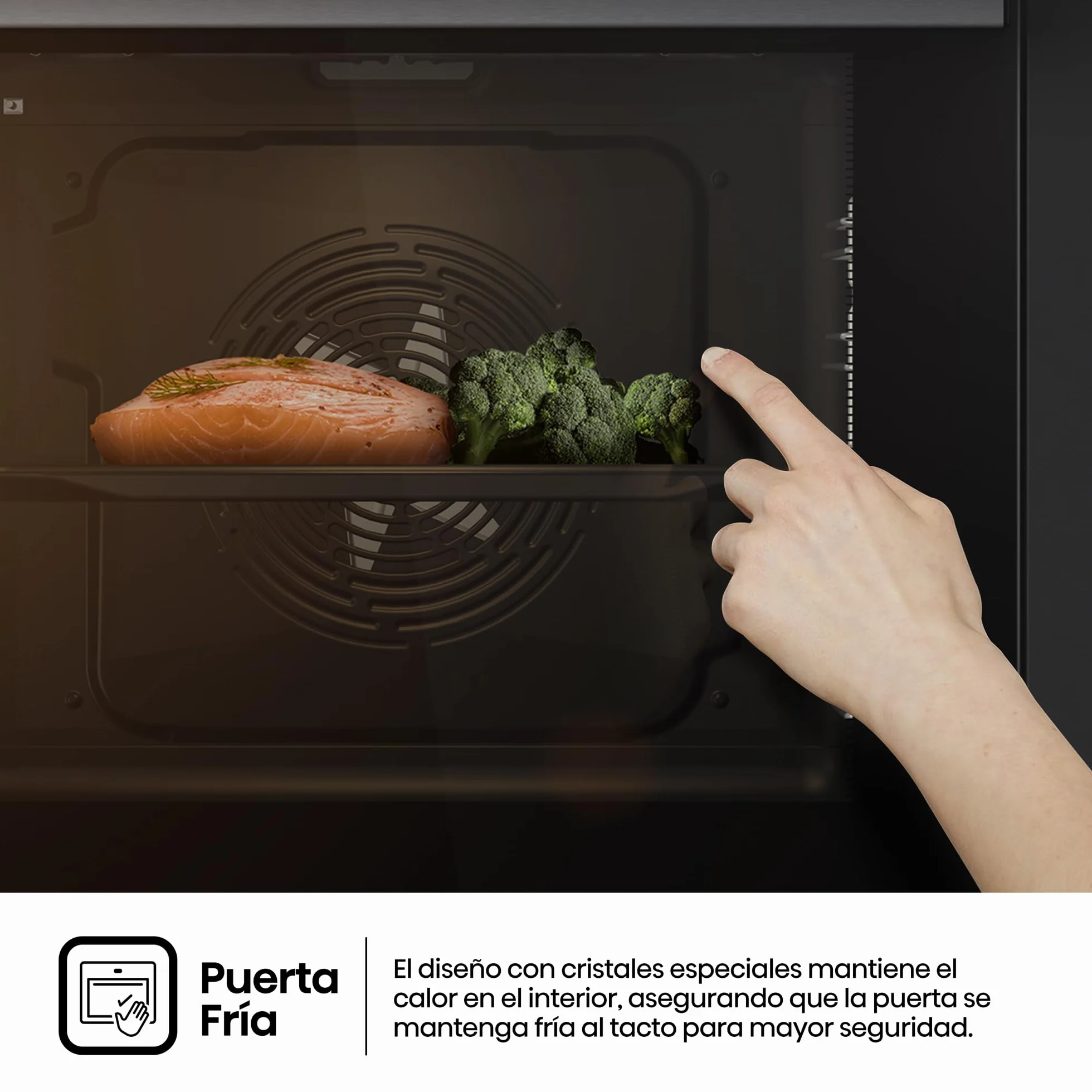 Hisense BI64216EPX - Horno Multifunción Pirolítico, Clase A++, 78L, Fondo 57cm, Guía Telescópica, Calentamiento Rápido, Apertura Y Cierre Suave de Puerta, Air Fry, Modo Pizza, Modo Congelados, Inox