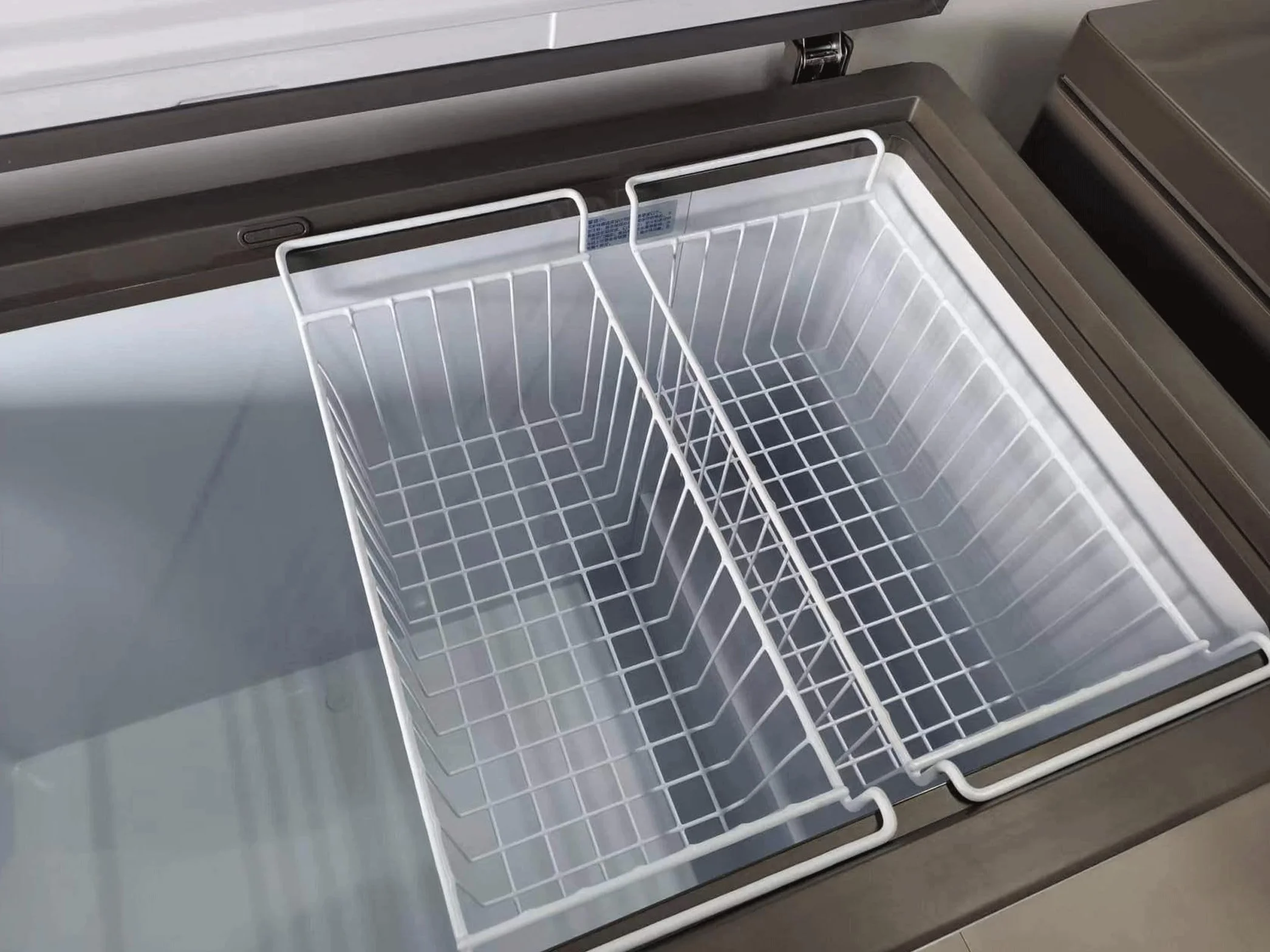 Canastas organizadoras de congelador para el pecho, contenedores de almacenamiento de alambre de acero al carbono resistentes, extraíbles y duraderas, a prueba de óxido para congelador profundo