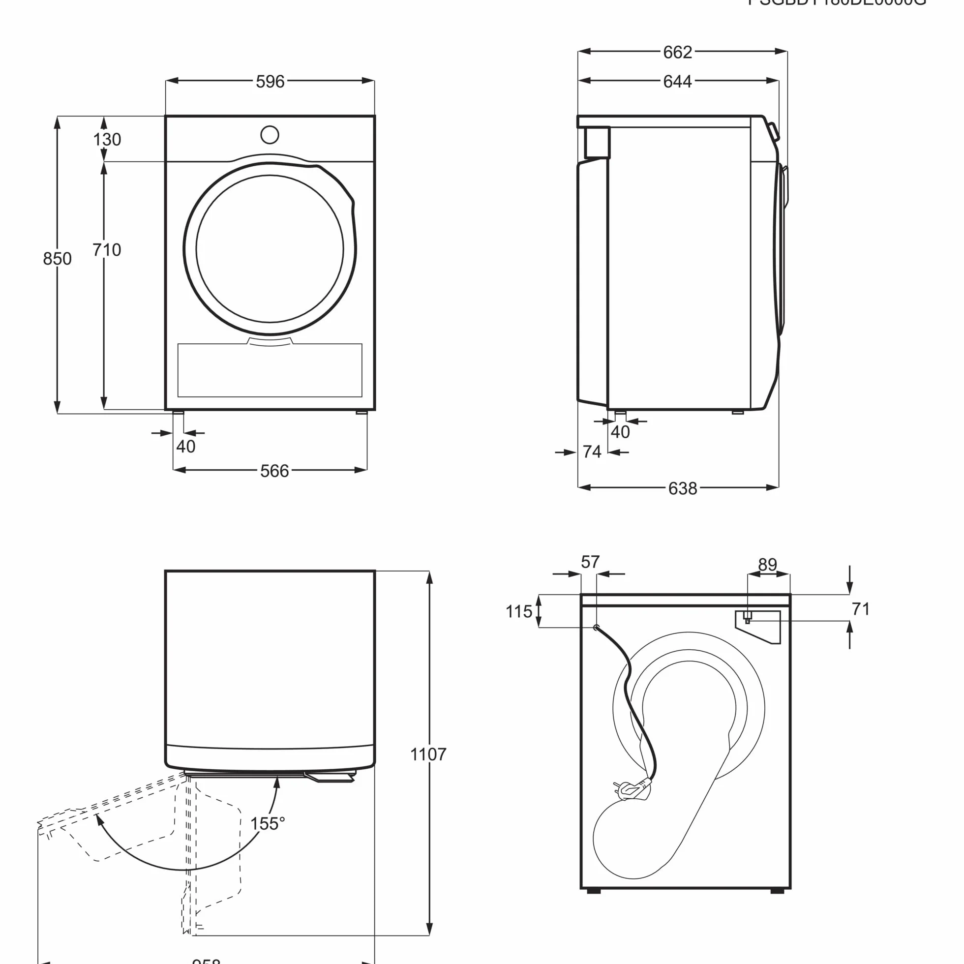Electrolux Secadora de Carga Frontal EW7H5825IB, 8 Kg, Tecnología SensiCare, Sistema GentleCare, Libre Instalación, Sistema EcoFlow, Inicio Diferido, Panel LCD, Blanco