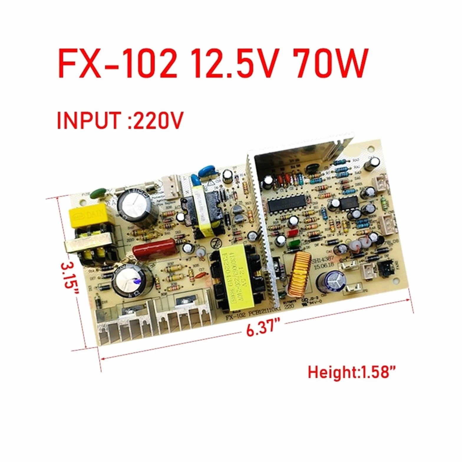 FX-102 12,5 V Gabinete De Vino Tinto Placa De Alimentación Tablero Principal Reemplazar Piezas, Accesorios De Refrigerador 220V 70W PCB121110K1