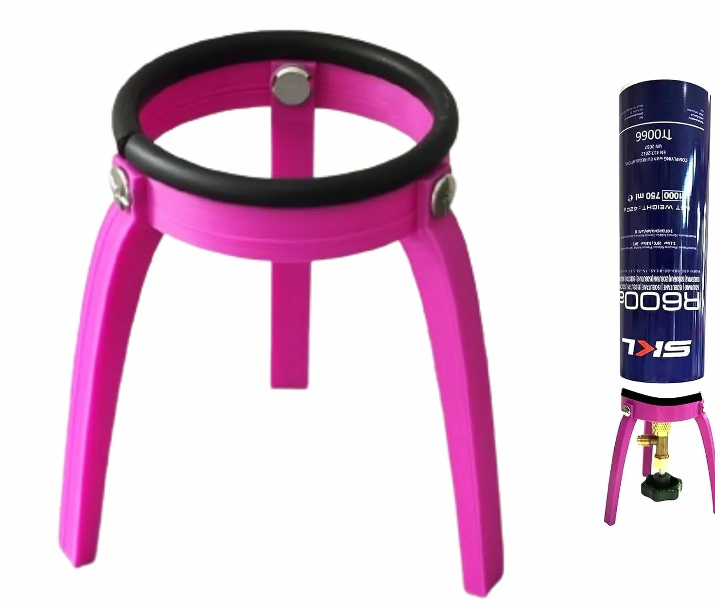 Kit reparación recarga frigorífico congelador R600a 420 gr grifo salida 1/4" M tubo válvula perforadora cobre hierro aluminio