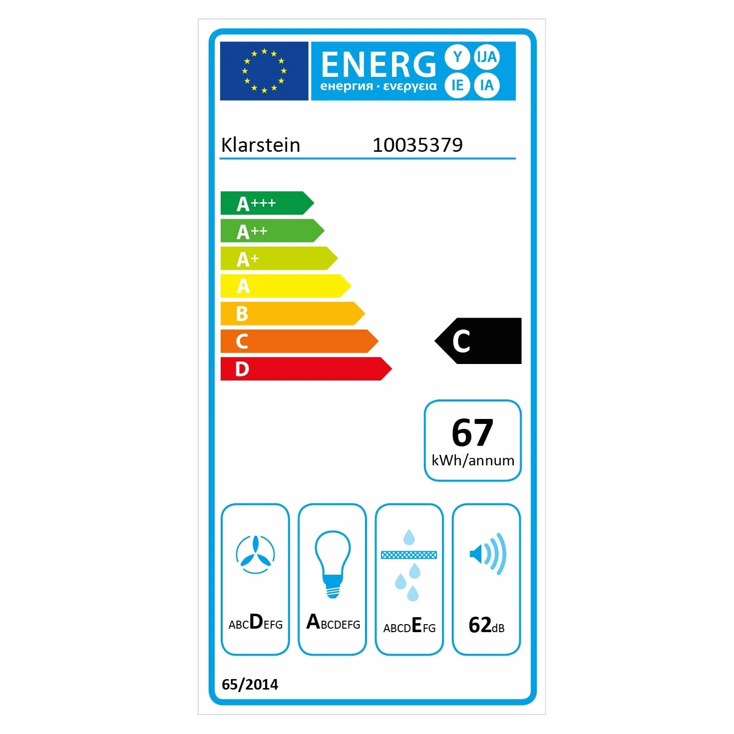 Klarstein Skyfall Smart – Extractor de humo tipo isla, campana aislada, control por aplicación móvil, 45 x 42 cm (ØxB), ventilación y extracción, 3 niveles, 402 m³/h iluminación LED, clase C, negro
