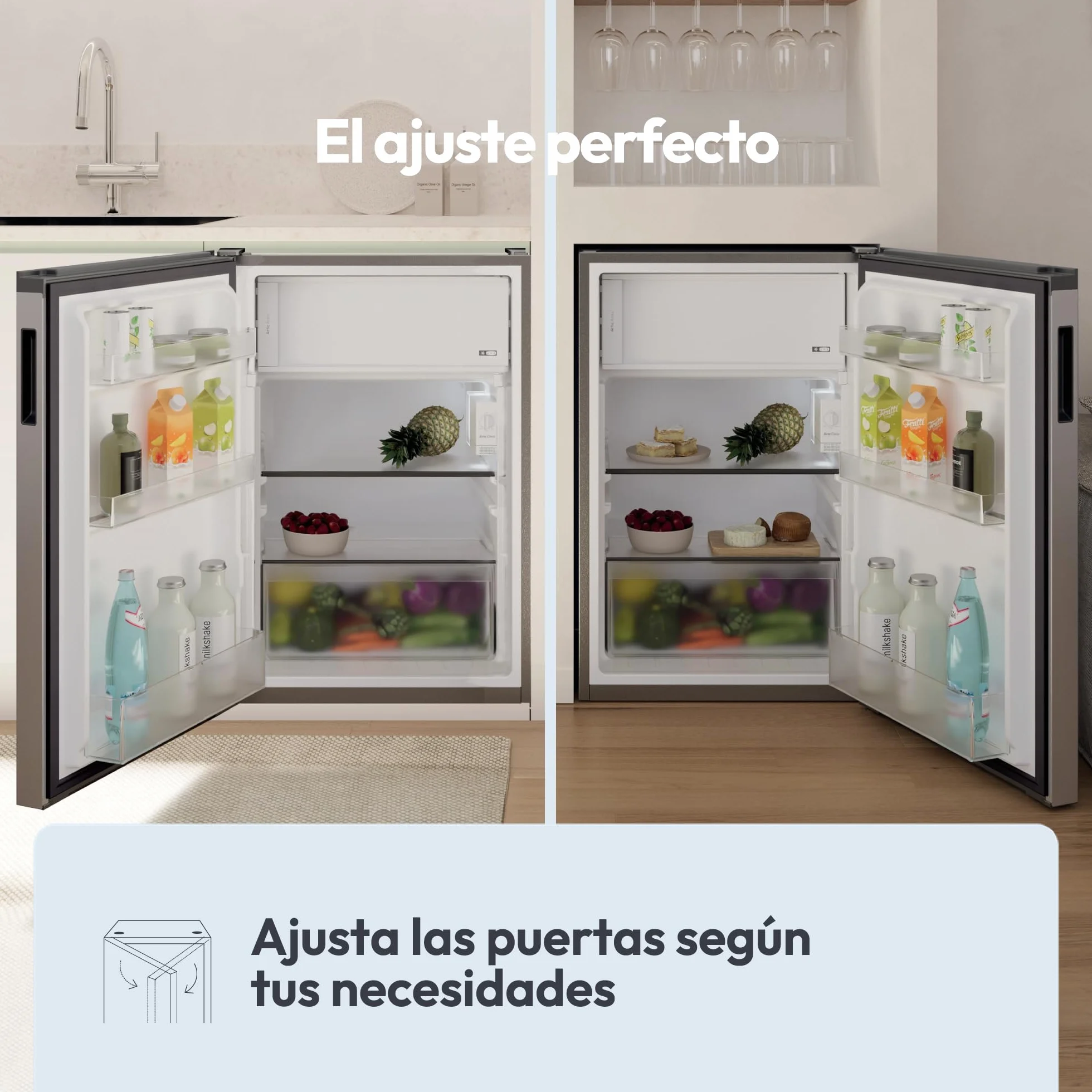 CANDY CNOQ2S58EX Frigorífico Mini Congelador 54,5x85cm 129L Inox