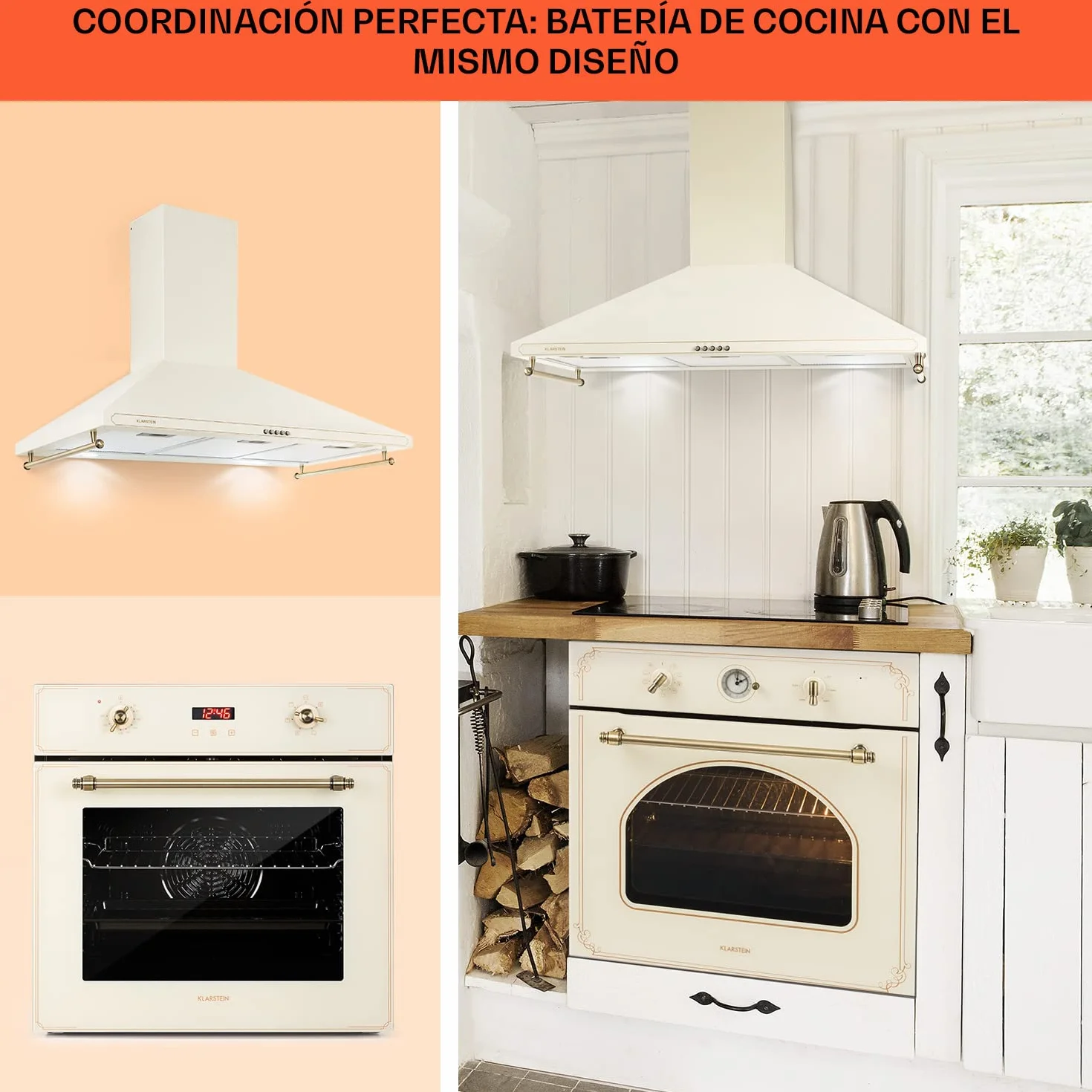 Klarstein Campana Extractora 90 cm, Extractor Cocina para Pared con Filtro Aluminio Antigrasa para Lavavajillas, Flujo Aire 645m³/h, Luces LEDs, Campanas de Cocina, Extractores con Montaje de Pared