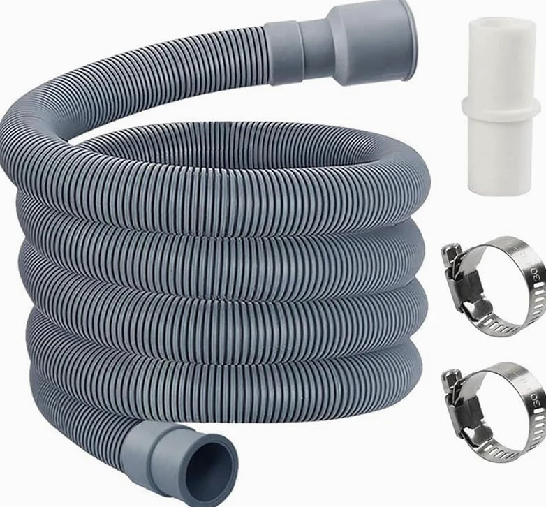 Manguera de drenaje de lavadora de plástico de 0,8/1/2/7 m, desagüe de lavadora, manguera de lavavajillas, salida de agua residual, tubo suave, tubos de extensión de drenaje elásticos (7 m)