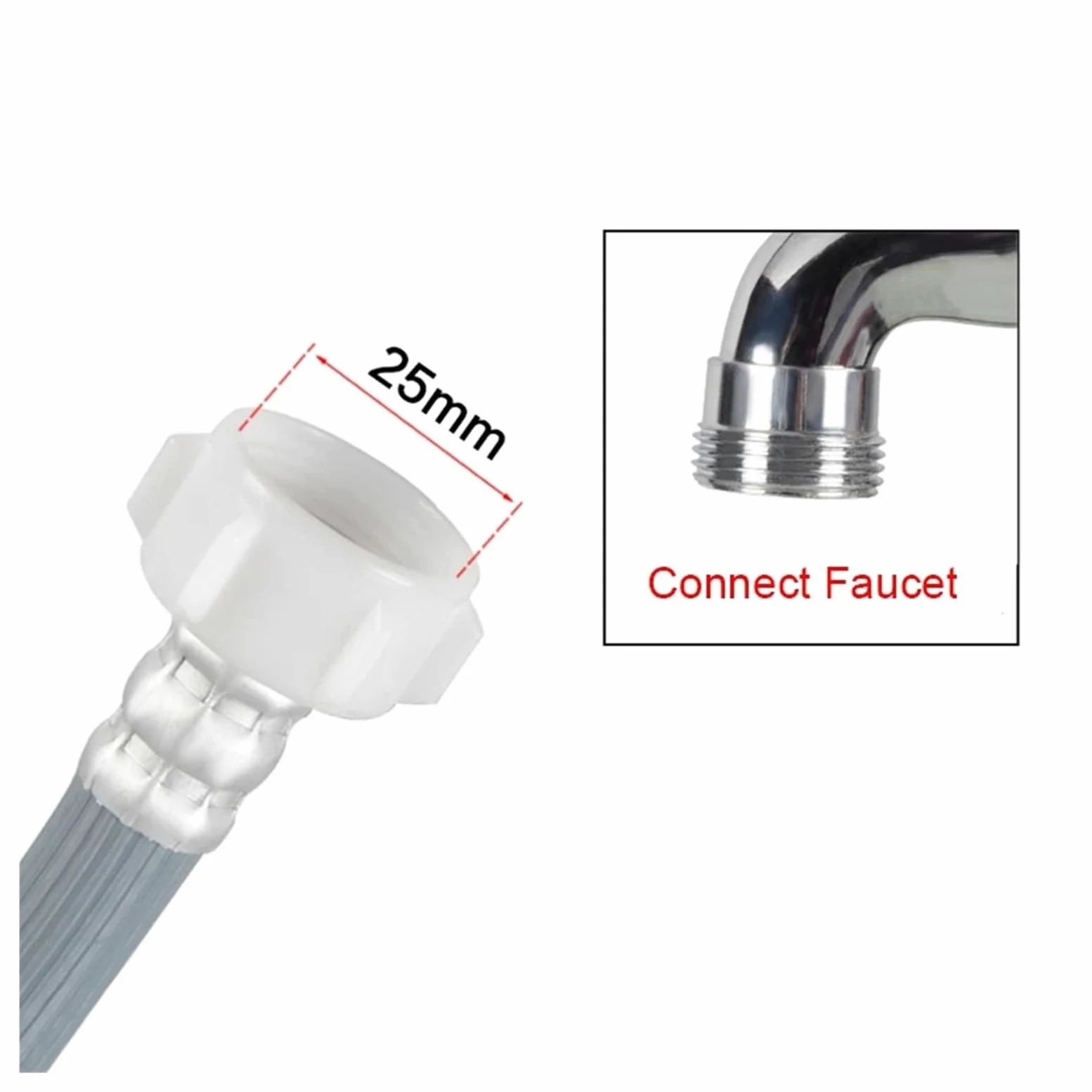Manguera De Lavadora De PVC De 0,6 M-8 M Con Codo De 90 Grados, Con Conector De 3/4 De Pulgada, Manguera De Suministro For Entrada De Agua De Lavavajillas(8M)