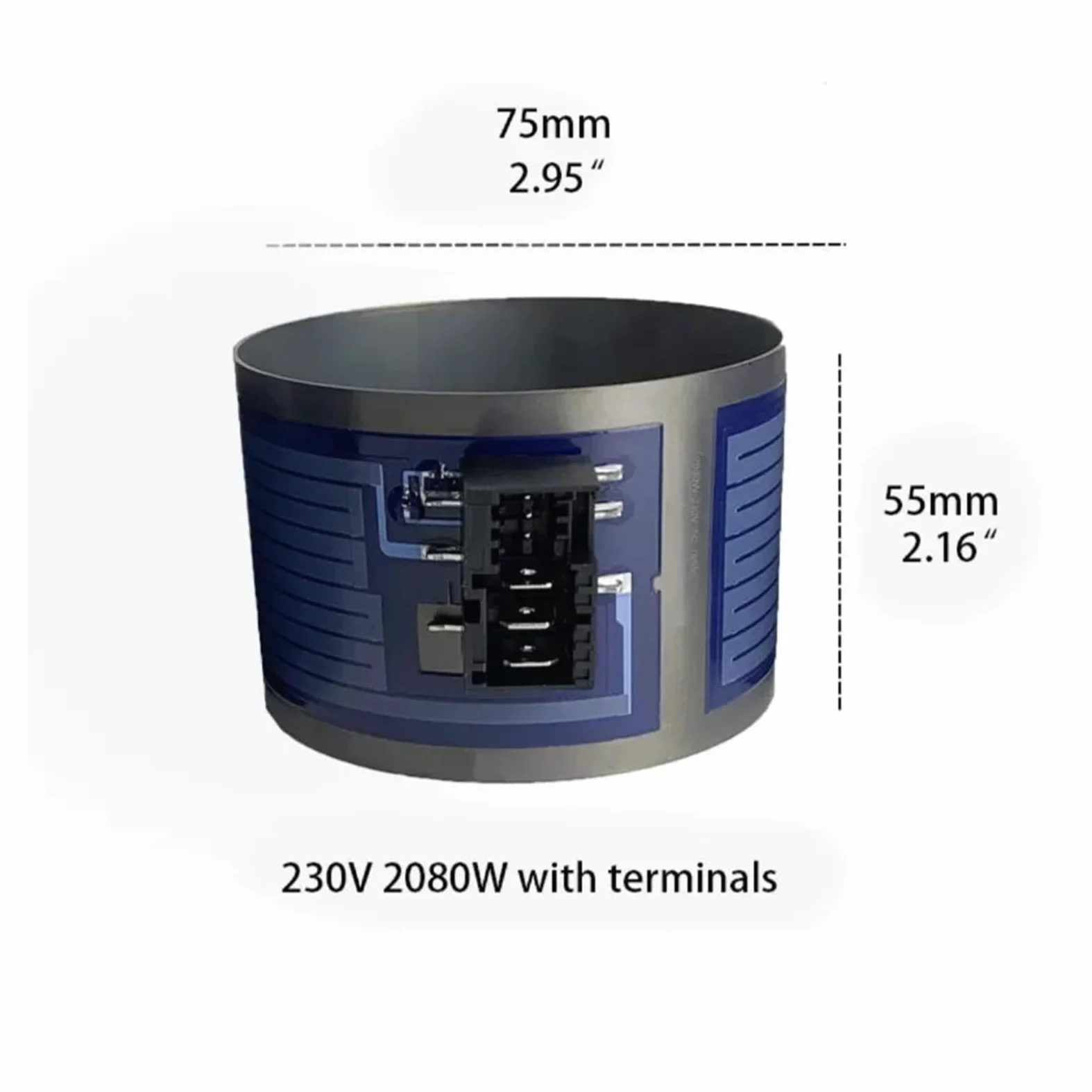 Anillo Calefactor De Película Gruesa For Ciclo De Calentamiento De Lavavajillas, 2080W, 230V, Compatible Con Siemens,