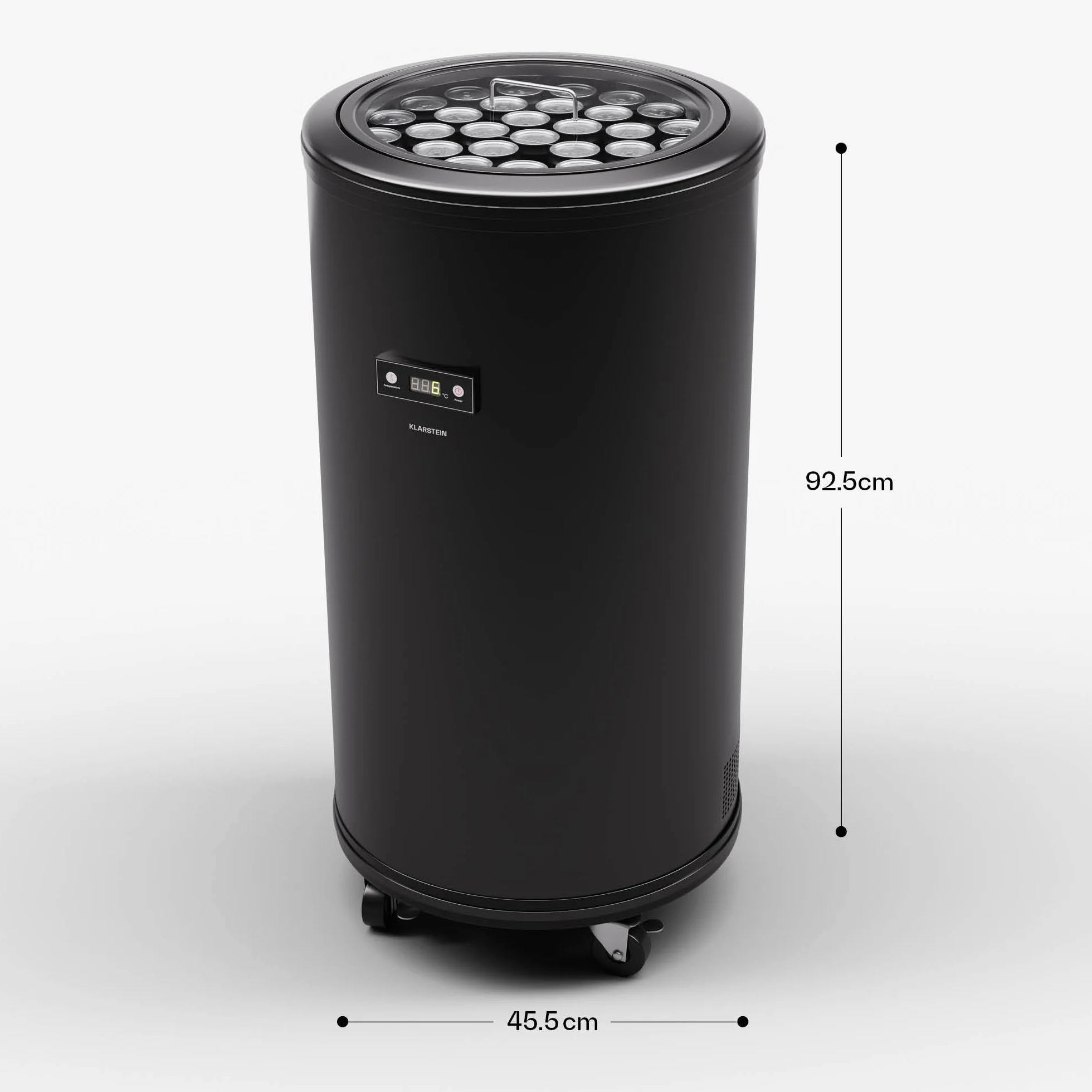 KLARSTEIN Beersafe L Nevera con pantalla LED, frigorífico de acero inoxidable, nevera de bebidas interior/exterior, nevera de vino 70 L