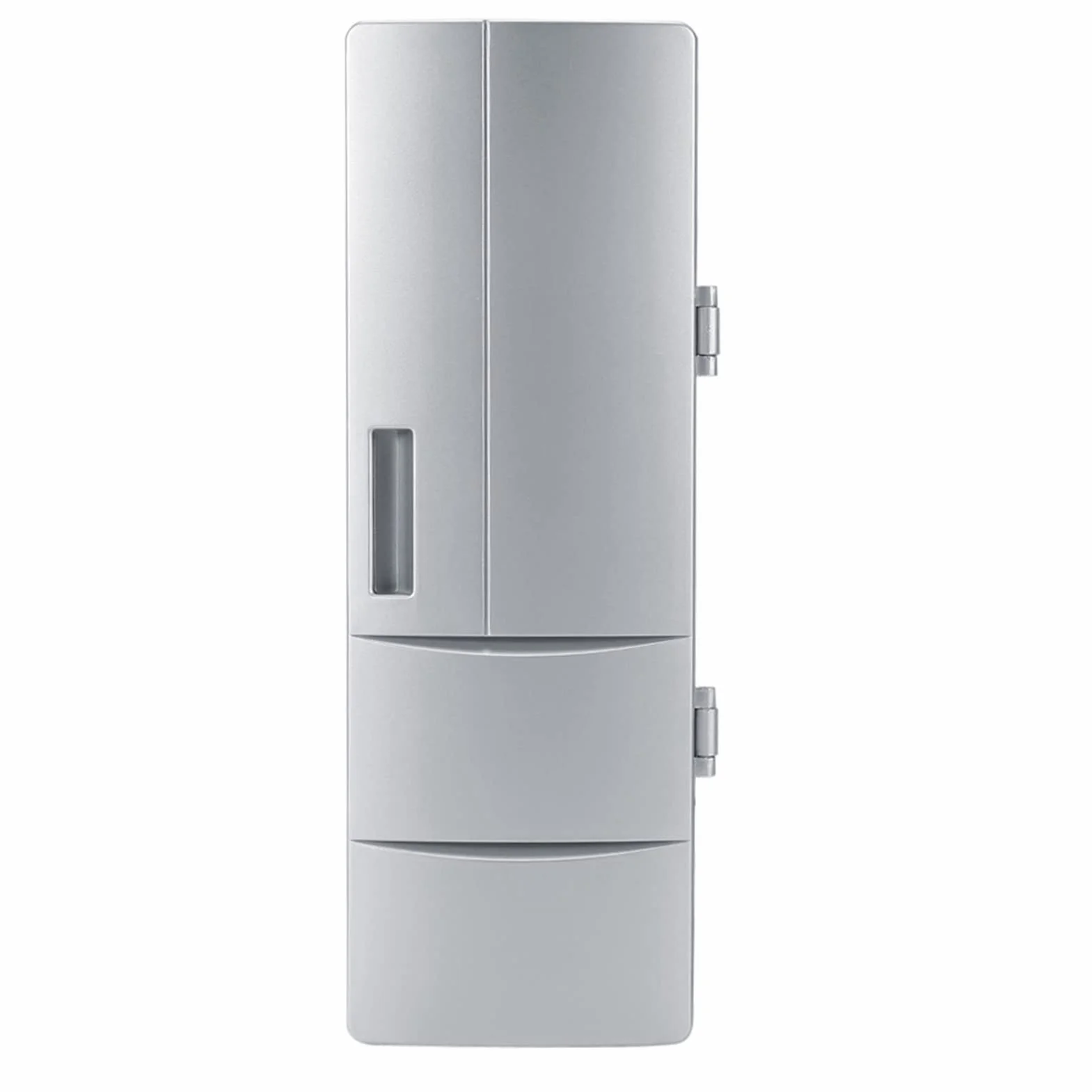 Refrigerador de bebidas - 8.5 x 12 x 25cm Mini USB Refrigerador de refrigerador para latas Bebida Refrigerador de cerveza Calentador Viaje Coche Oficina Uso para 2 latas