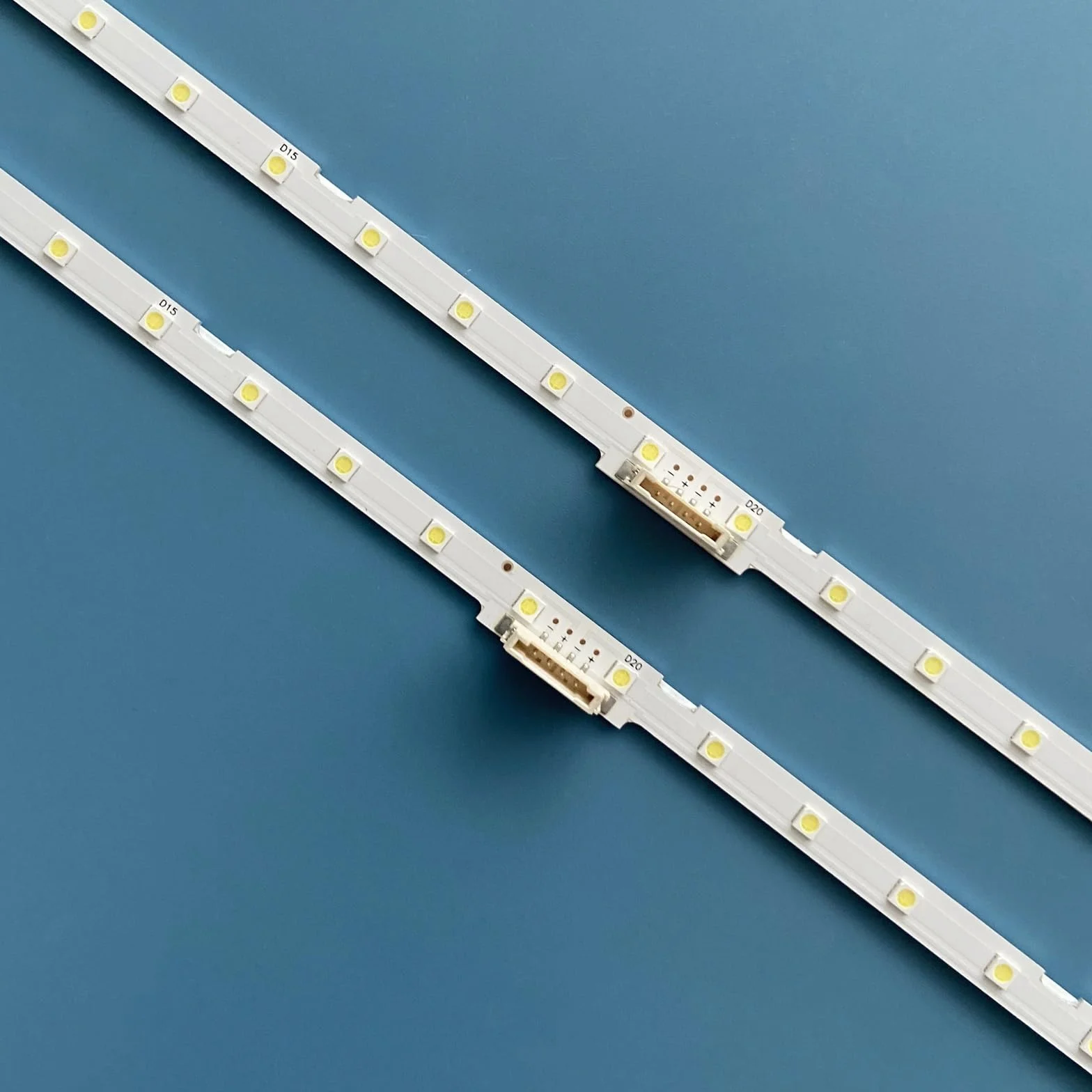 Tira de LED (2 Compatible for Samsung UE49RU7300 UE49NU7105 UE49NU7105K UE49NU7670U UE49NU7020 UE49NU7400 BN96-45953A LM41-00630A LM41-00557A