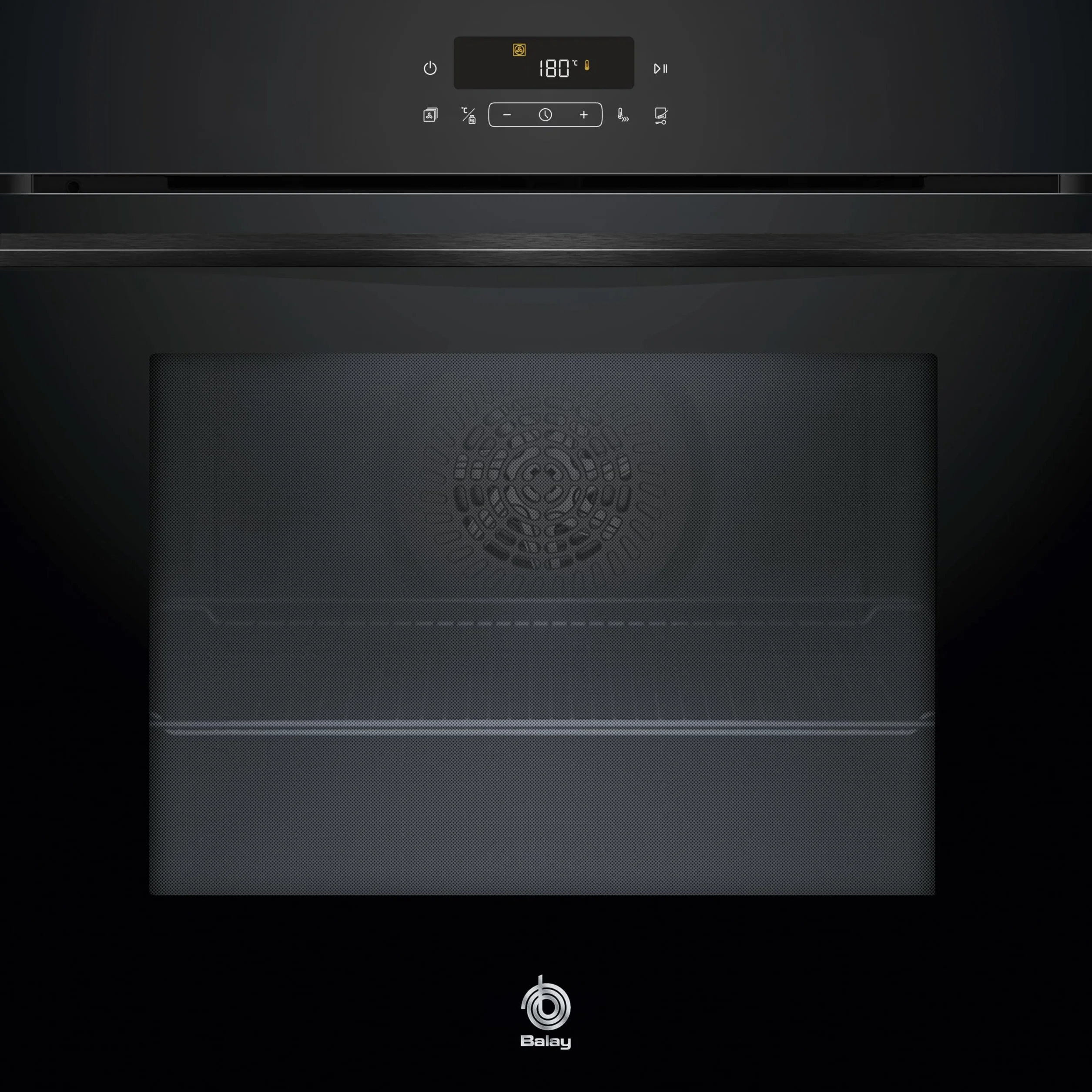 Balay – Horno con Vapor, 60 cm de ancho, 71L, Serie Cristal, Pirolítico, Función Freidora de aire, negro, 3HD5829N3