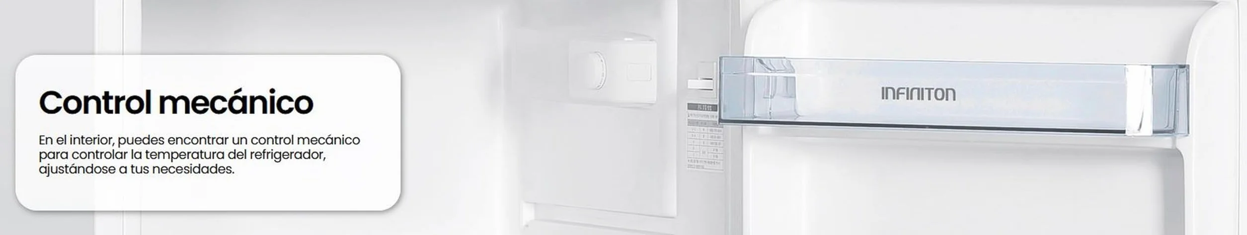 Frigorifico Dos Puertas Infiniton FG-151D12BEV, 151 Litros, 122 cm de Altura, Ancho de 50 cm, Ciclico, LED Interior, Regulación en altura, E, Blanco