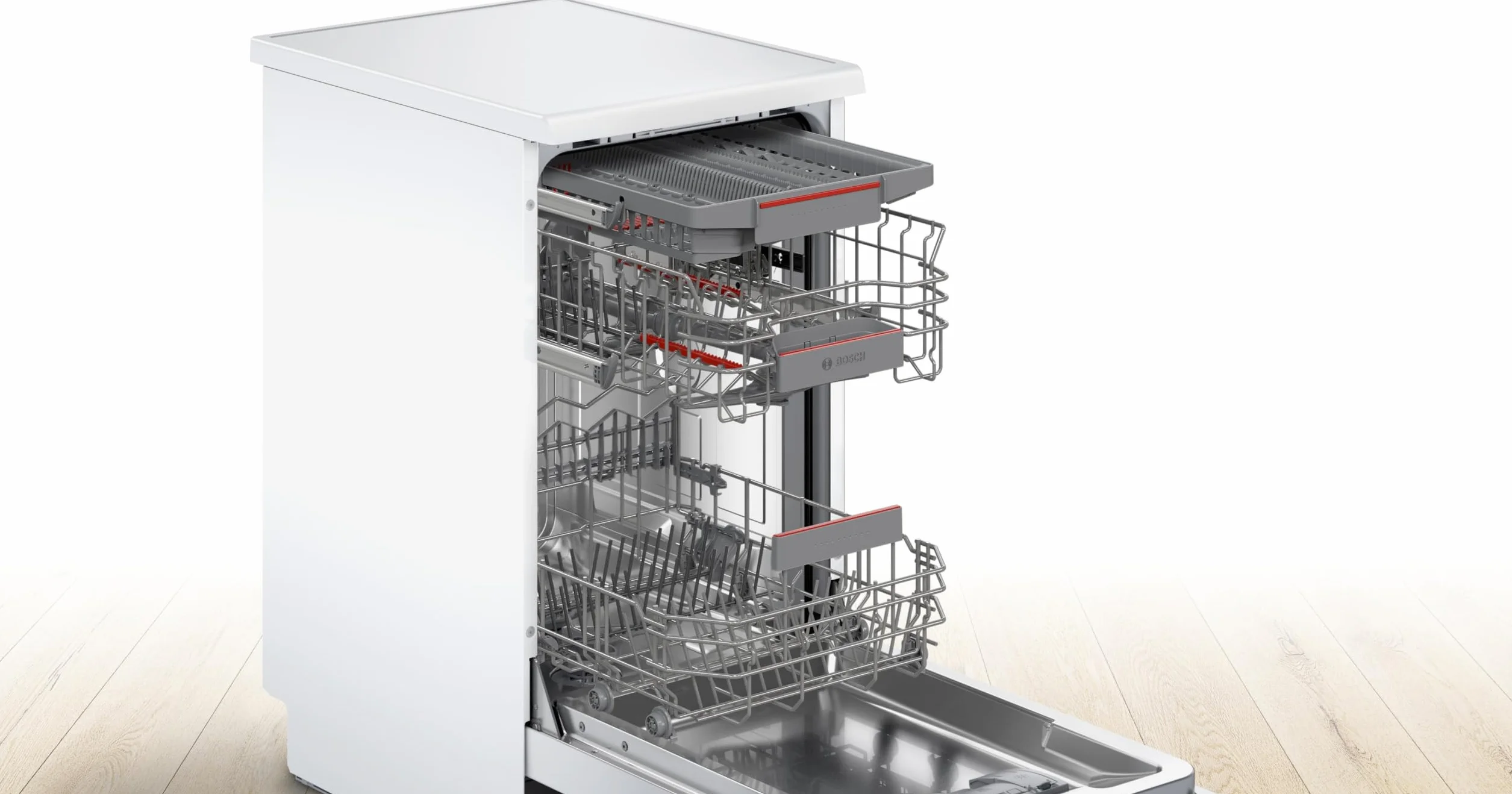 Bosch - Lavavajillas Libre Instalación, 45 cm, Serie 4, Home Connect, Blanco, SPS4HMI49E.