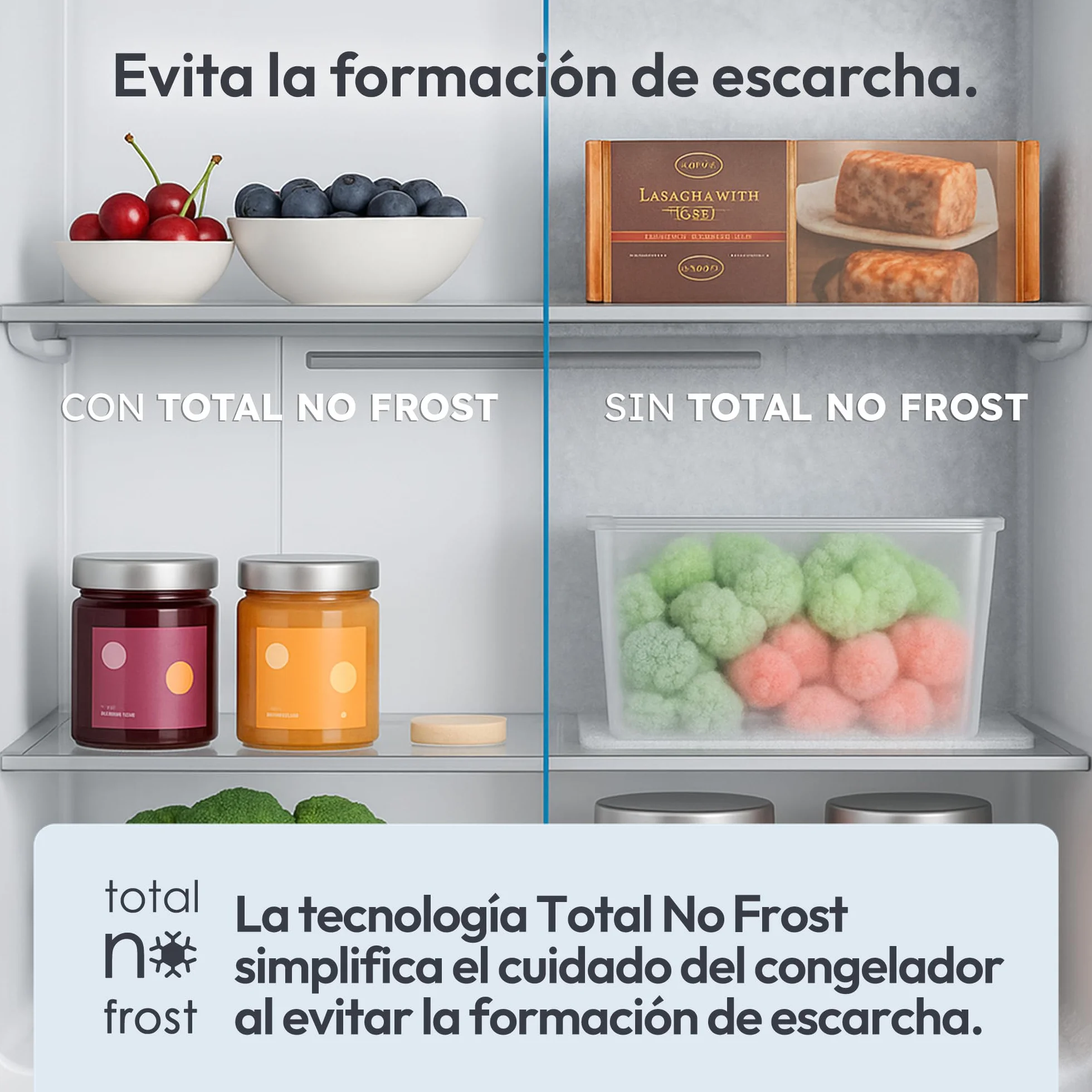 Candy Combi 70 CCG5T718EW1, Frigorífico Combi, 442L, Total No Frost Circle+, 3 Estantes, 4 Balconeras, 2 Cajones Verduleros, Control Digital Interno, Ancho 70 cm, Alto 185,5cm, Iluminación LED, Blanco