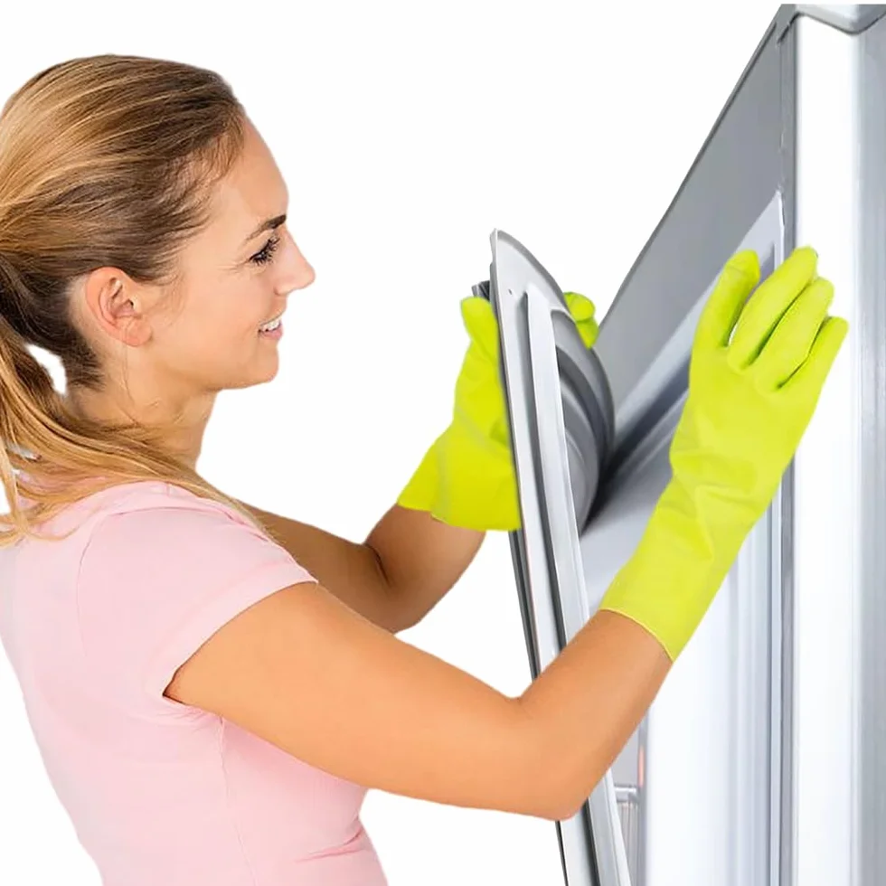 Junta de Sello Magnético Puerta Universal de frigorífico congelador,Junta de Goma para Fridge Freezer,Gray+White