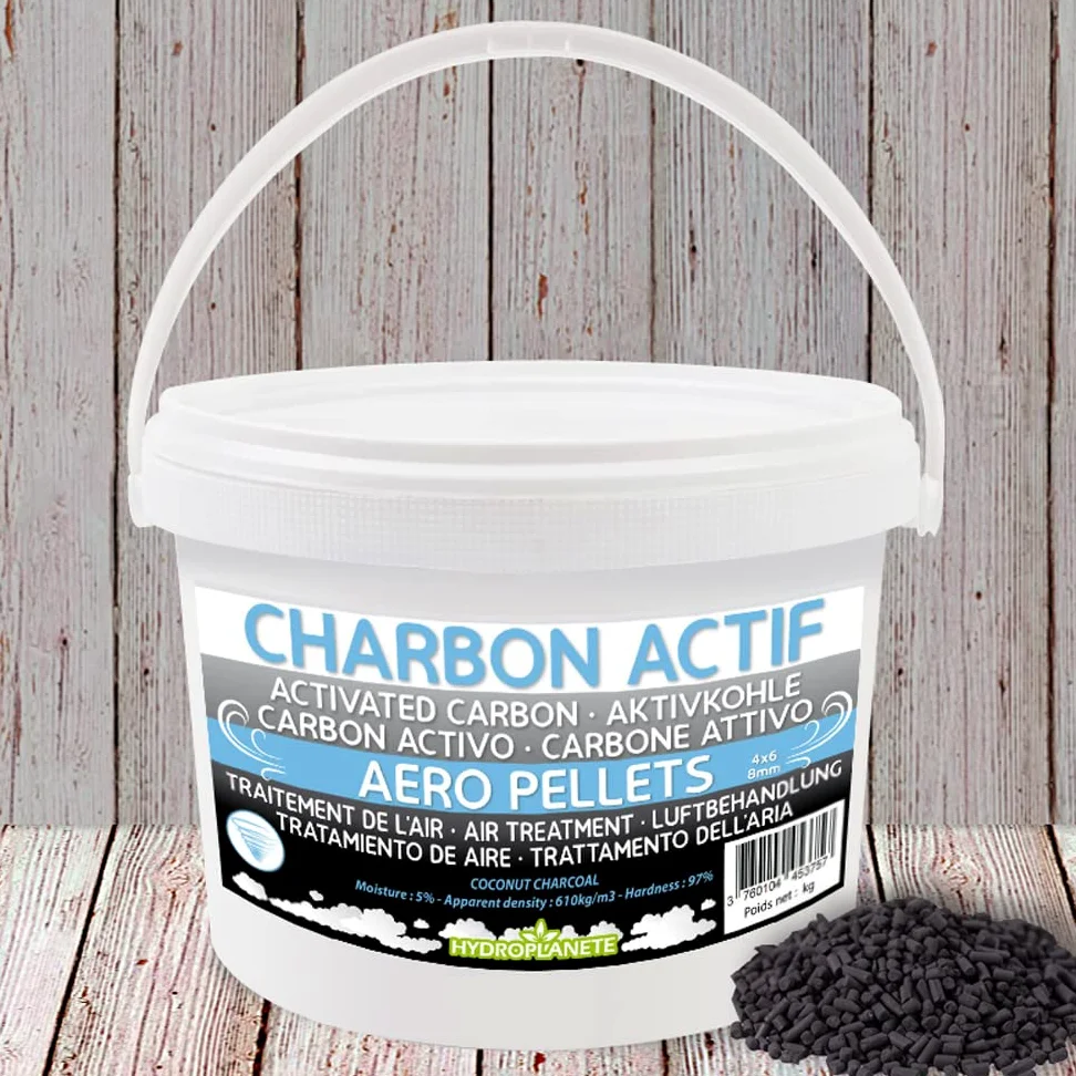 Carbón Activo - en bolsa de 1 kg/2 kg, cubo de 5 kg/10 kg, bolsa de 25kg | Granulado de Alta Pureza, Purificación y Filtración del aire, Filtro de Carbón, Acuario, Bodegas, Campana de cocina...