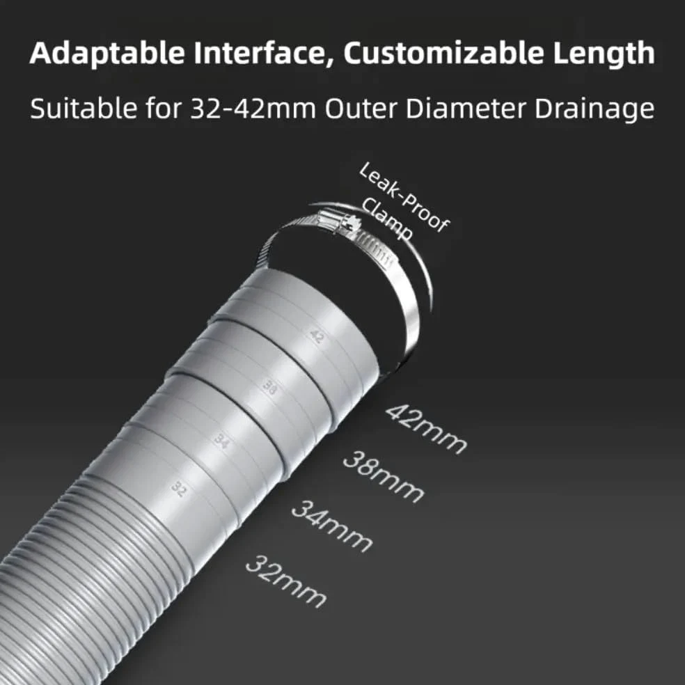 Manguera De Drenaje For Lavadora De 1m, 3m, 5m, Manguera De Drenaje Flexible EVA For Lavavajillas, Tubo De Extensión, Tubo De Descarga For Lavadora(5m)