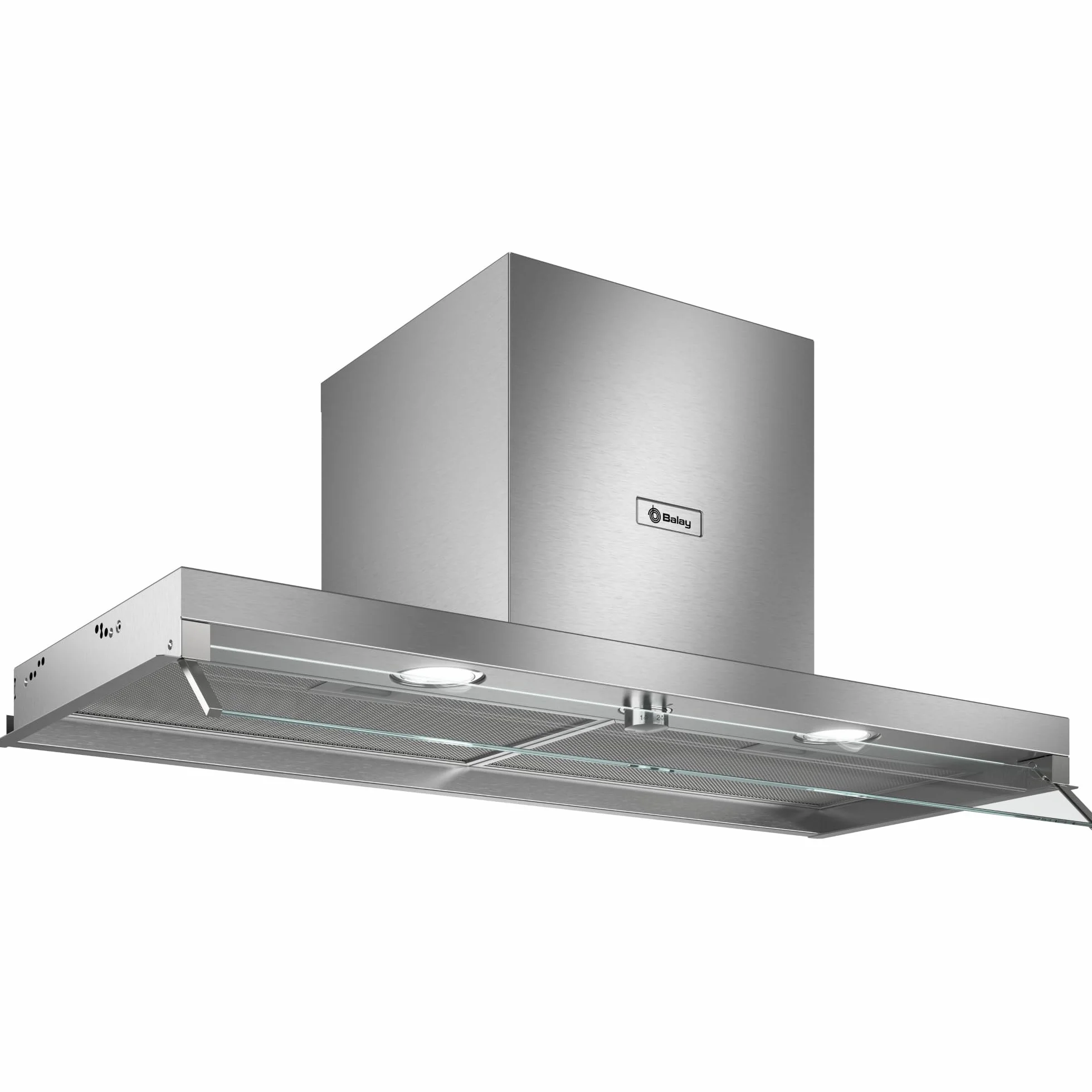Balay – Campana Extractora Decorativa Integrable, 90 cm de ancho, 3 potencias de extracción, Instalación en Salida de Humos o Recirculación, Acero Inoxidable, 3BD896MX
