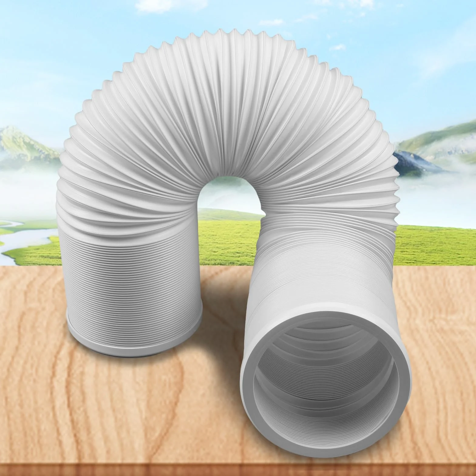 Manguera de aire acondicionado de 2 m, diámetro de 15 cm, manguera de escape de aire acondicionado, para unidades de aire acondicionado, secadoras, deshumidificadores