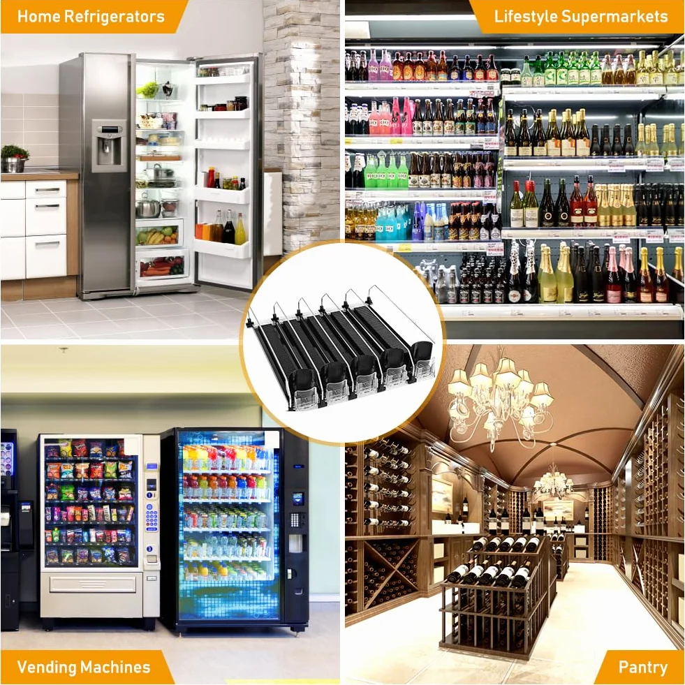 Automático Dispensador Latas Nevera Organizador Latas Frigorífico Refrigerador Cocina Despensa Almacenamiento 25 latas de tamaño estándar de Cerveza Soda Refrescos Bebidas