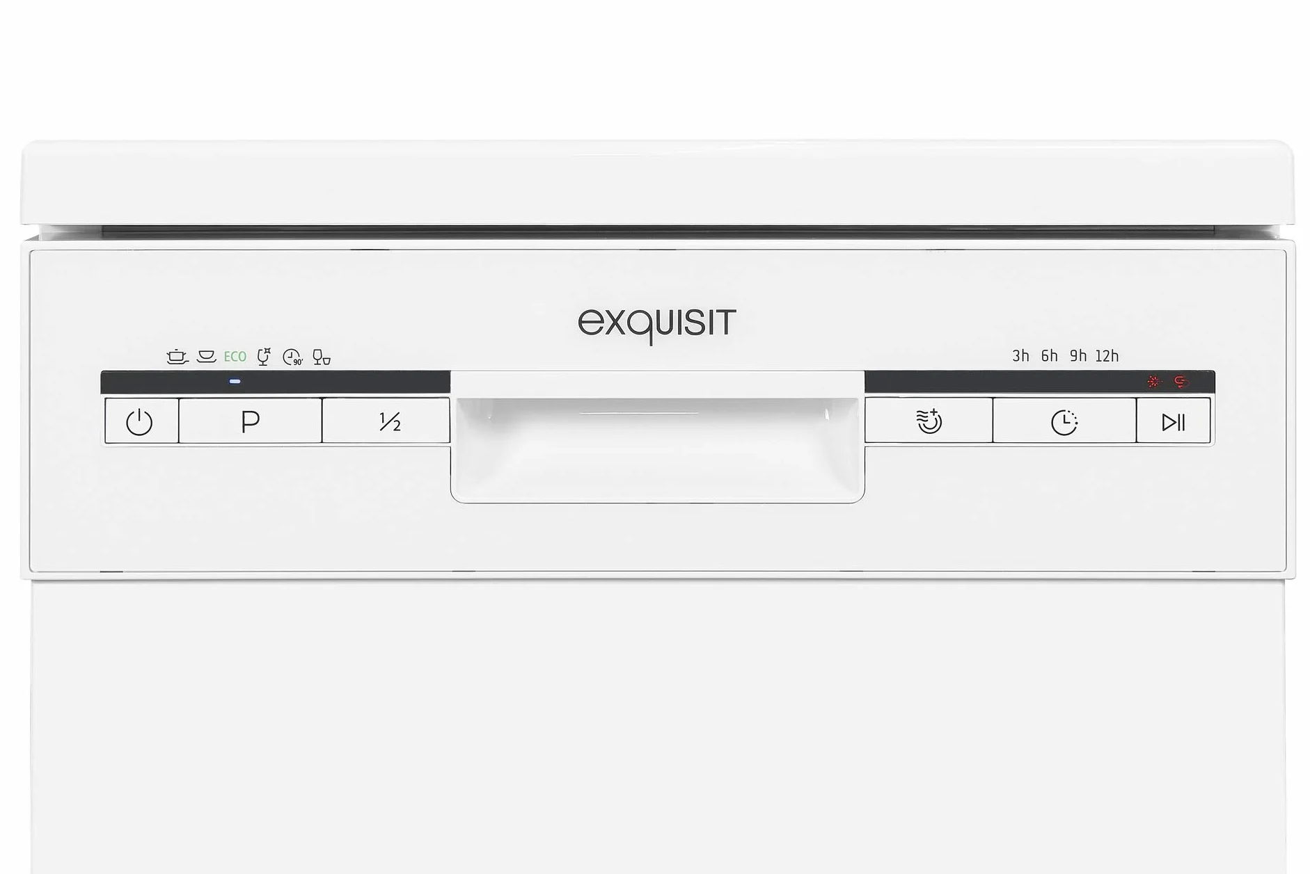 Exquisit® Lavavajillas 45Cm, Clase E, Color Blanco, 9 Servicios, 6 Programas, Cesto Regulable, Funciones Extra Seco y Media Carga, Interior Inox, Consumo 70 kWh/año, Medidas 84,5x44,8x60 Cm.