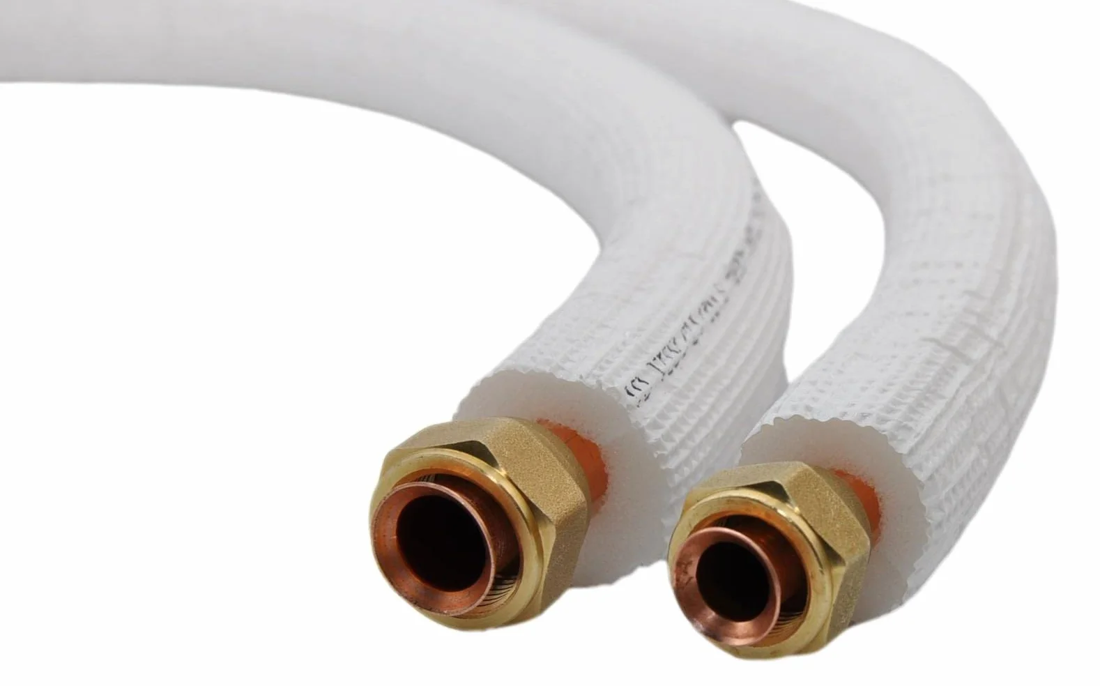 SYSTERM Conducto refrigerante para aire acondicionado dividido, tubo de cobre aislado listo para ajustar 1/4" + 3/8", los tubos preaislados para gases refrigerantes R32, R410A y R407C (longitud: 11 m)