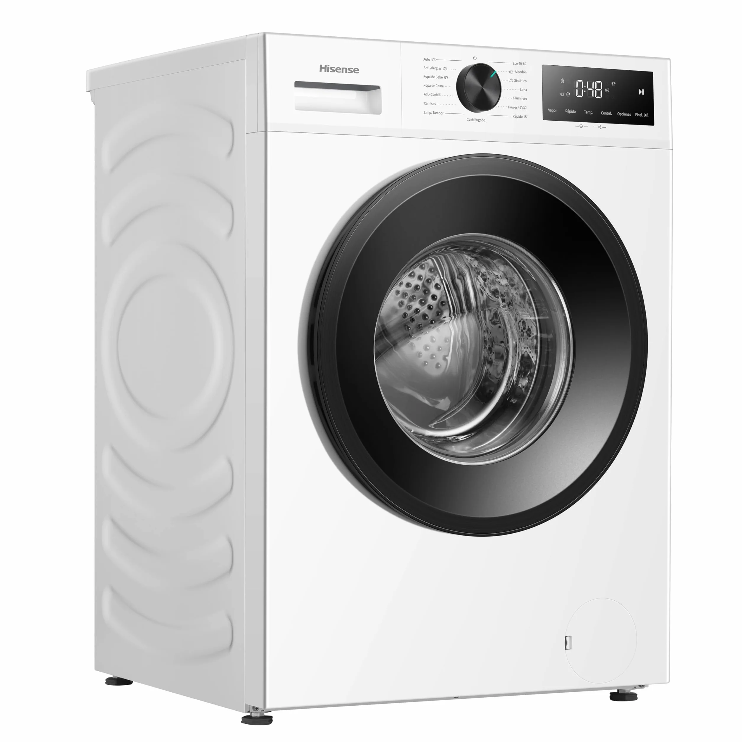 Hisense WF1I1142BWL - Lavadora 11 Kg, 1400 rpm, Clase A, Fondo 59cm, Lav. Power 49’ y Rápidos 30' y 15', Dispensador Automix, Lavado Auto Wash, Antiarrugas, iFit™ Fondo Optimizado, Vapor 99,9%, Blanco