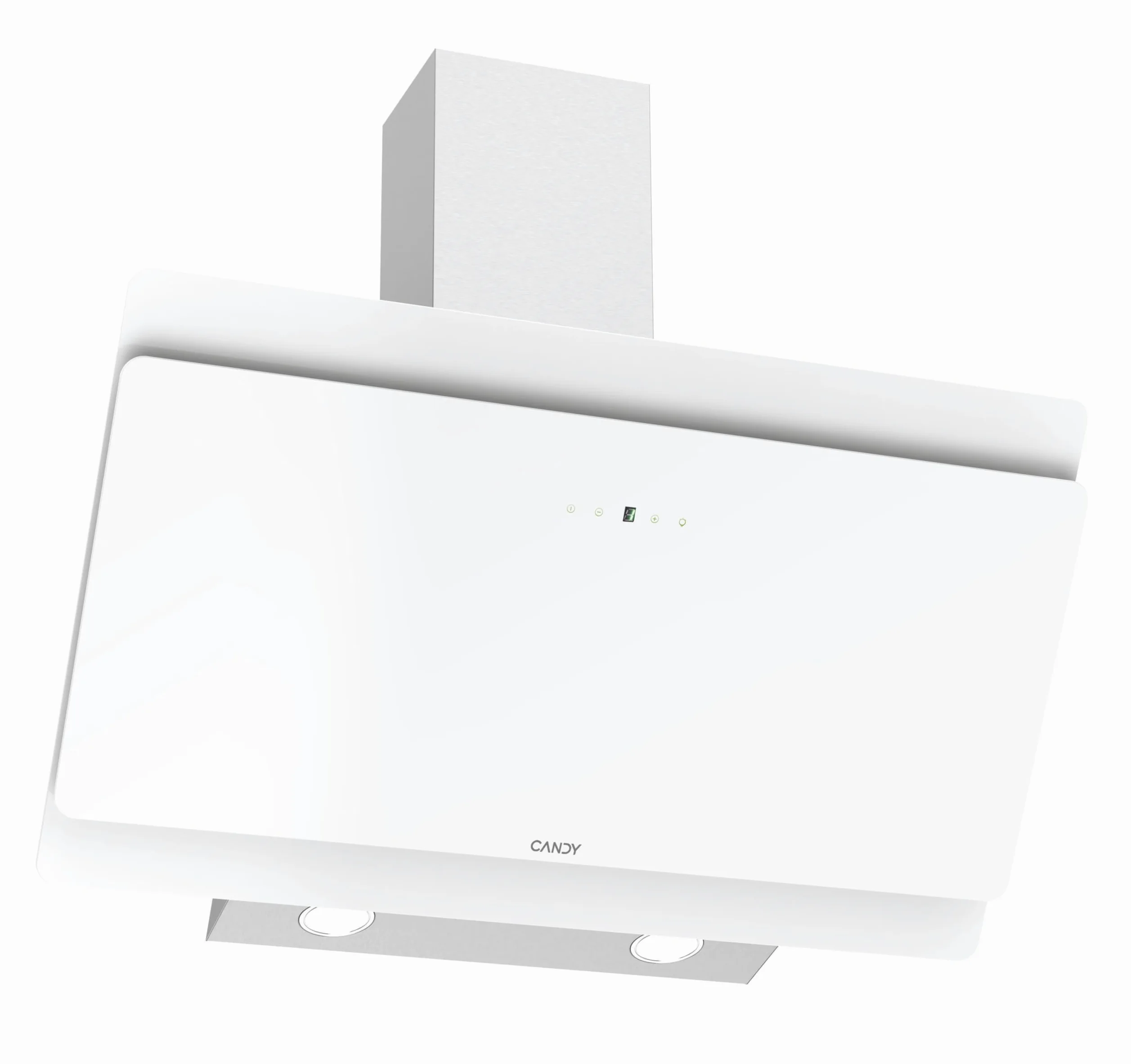 Candy CVMA 90W Campana Extractora 90 cm, 4 Niveles, 213W, 620M3/H, Temporizador, Filtros Carbón, Panel Antigrasa Aluminio, LED, 60 dB, Clase B, Cristal Blanco