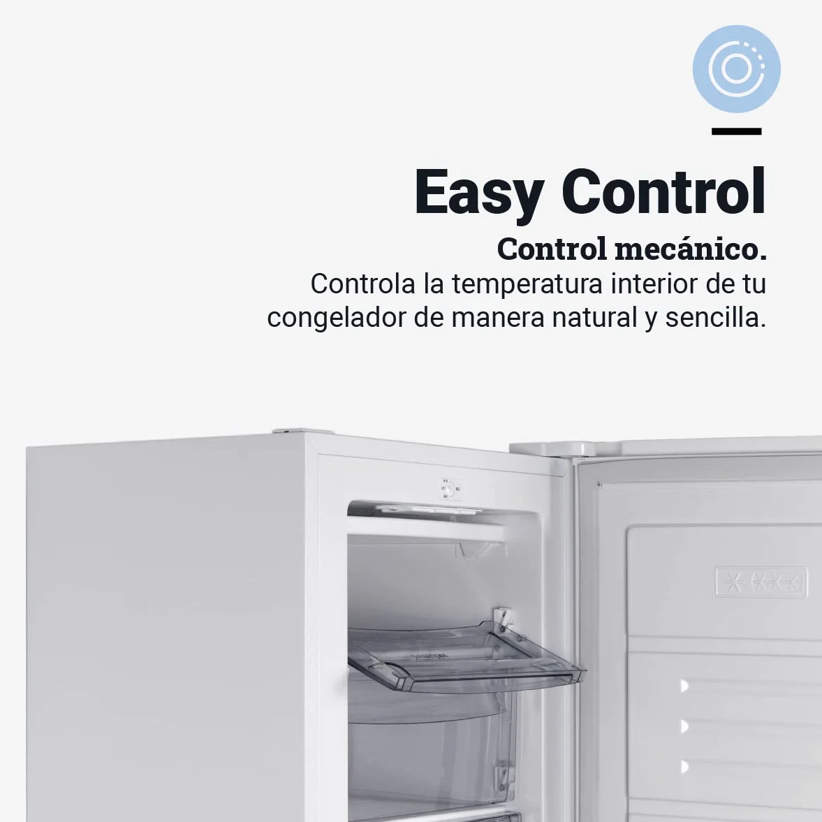 UNIVERSALBLUE Congelador Vertical 172L Pequeño 144cm | Congelador Pequeño Con Cajones | Refrigerador | Puerta Reversible | Bajo consumo | ENVÍO + SUBIDA A PLANTA INCLUIDO