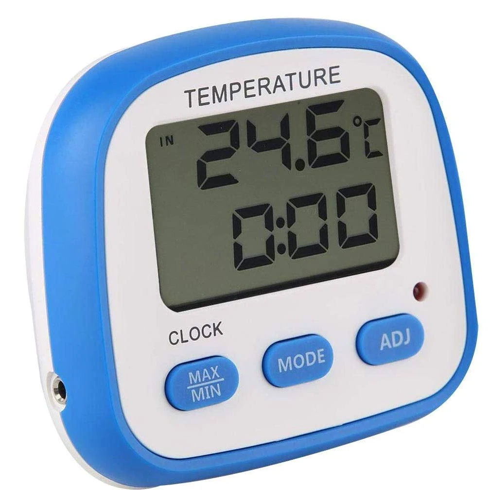 Termómetro para frigorífico Congelador Ajustes de alarmas de Temperatura Alta y Baja con indicador LED Termómetro de refrigeración Digital con magnético