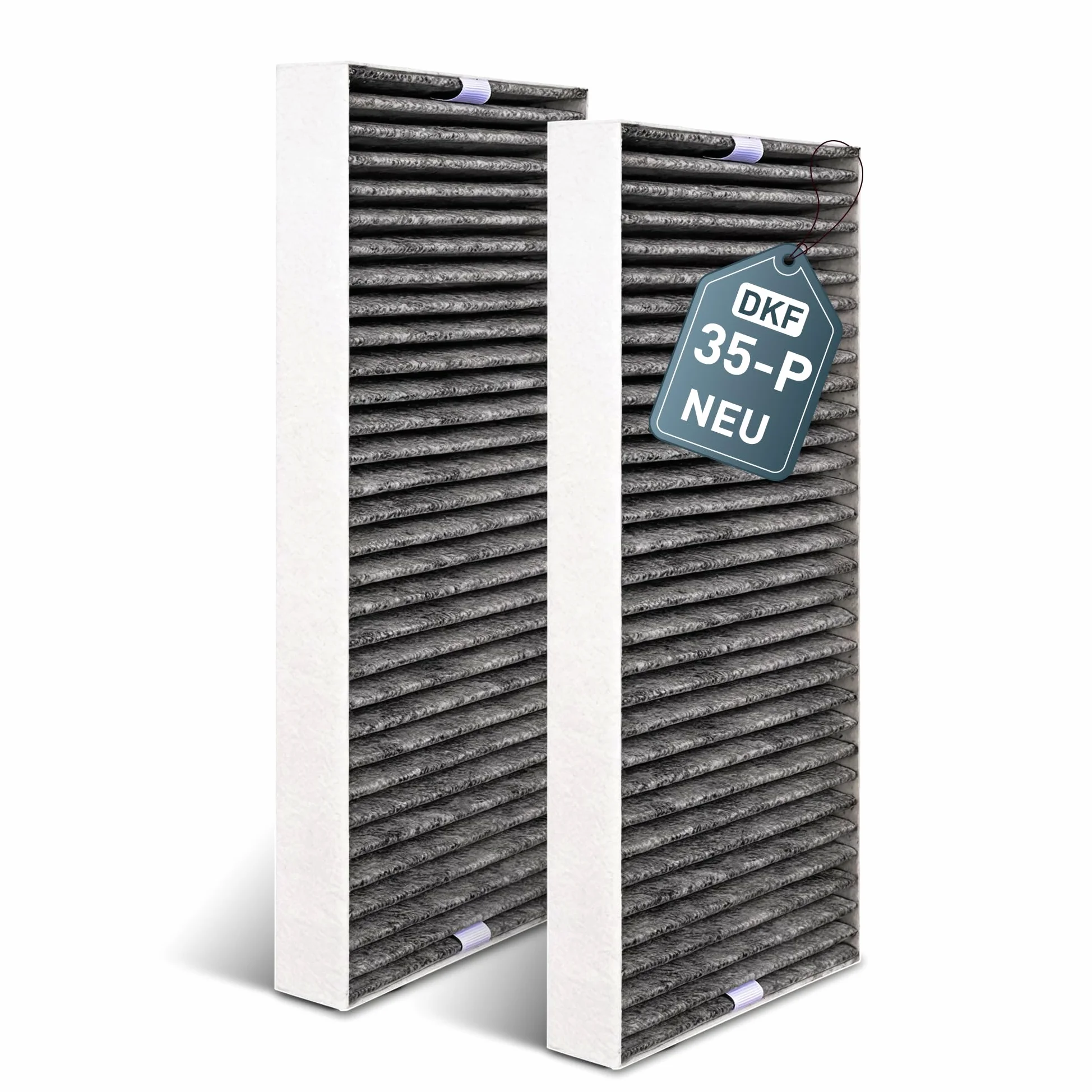 2 filtros de carbón activo para campana extractora Miele DKF 35-P compatible con KMDA 7272 KMDA 7473 KMDA 7676 KMDA 7876 y DAC xxxx en recirculación