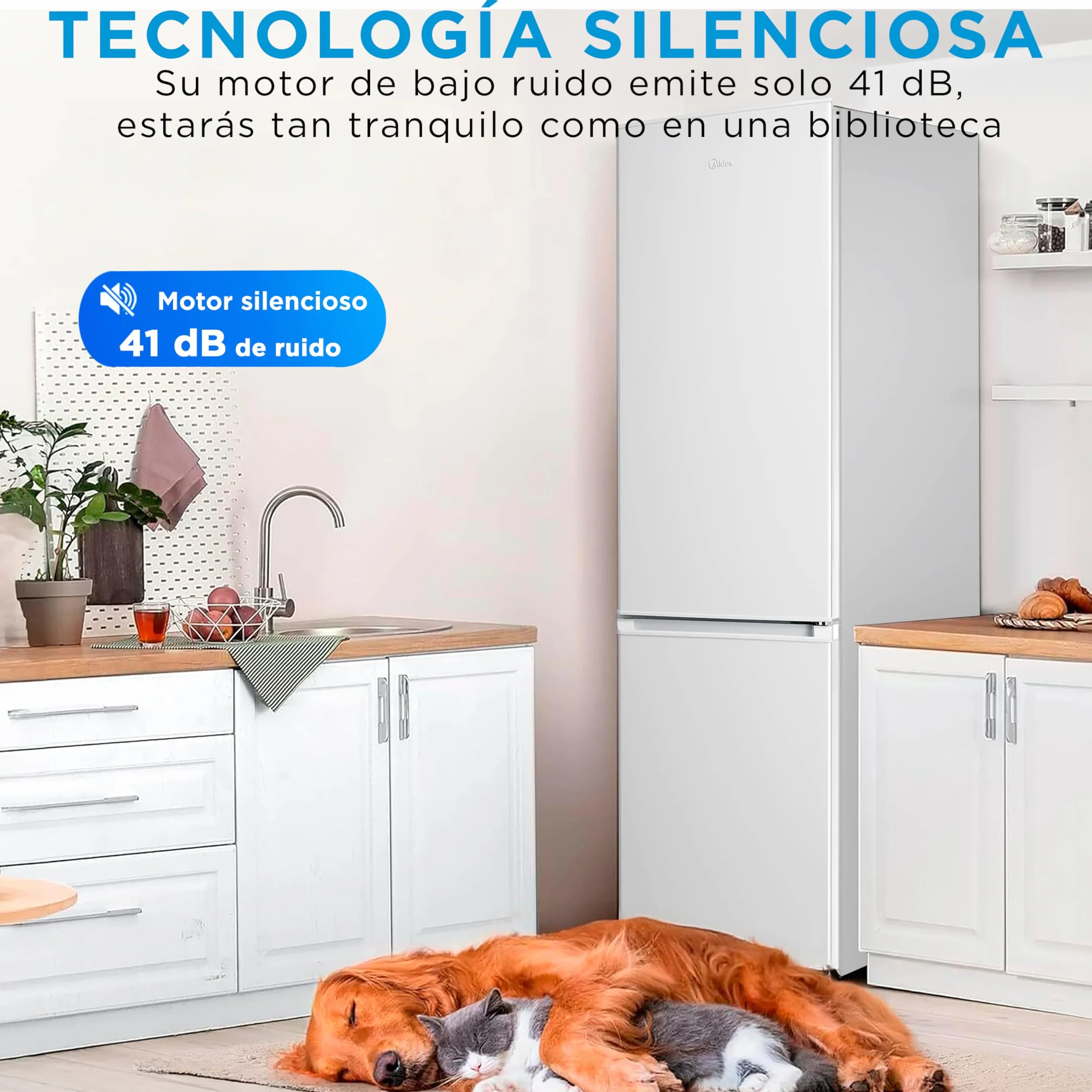 Midea Frigorífico Combi No Frost 55 cm 180 cm Blanco 199 L 71 L Congelador Refrigerador Bajo Consumo