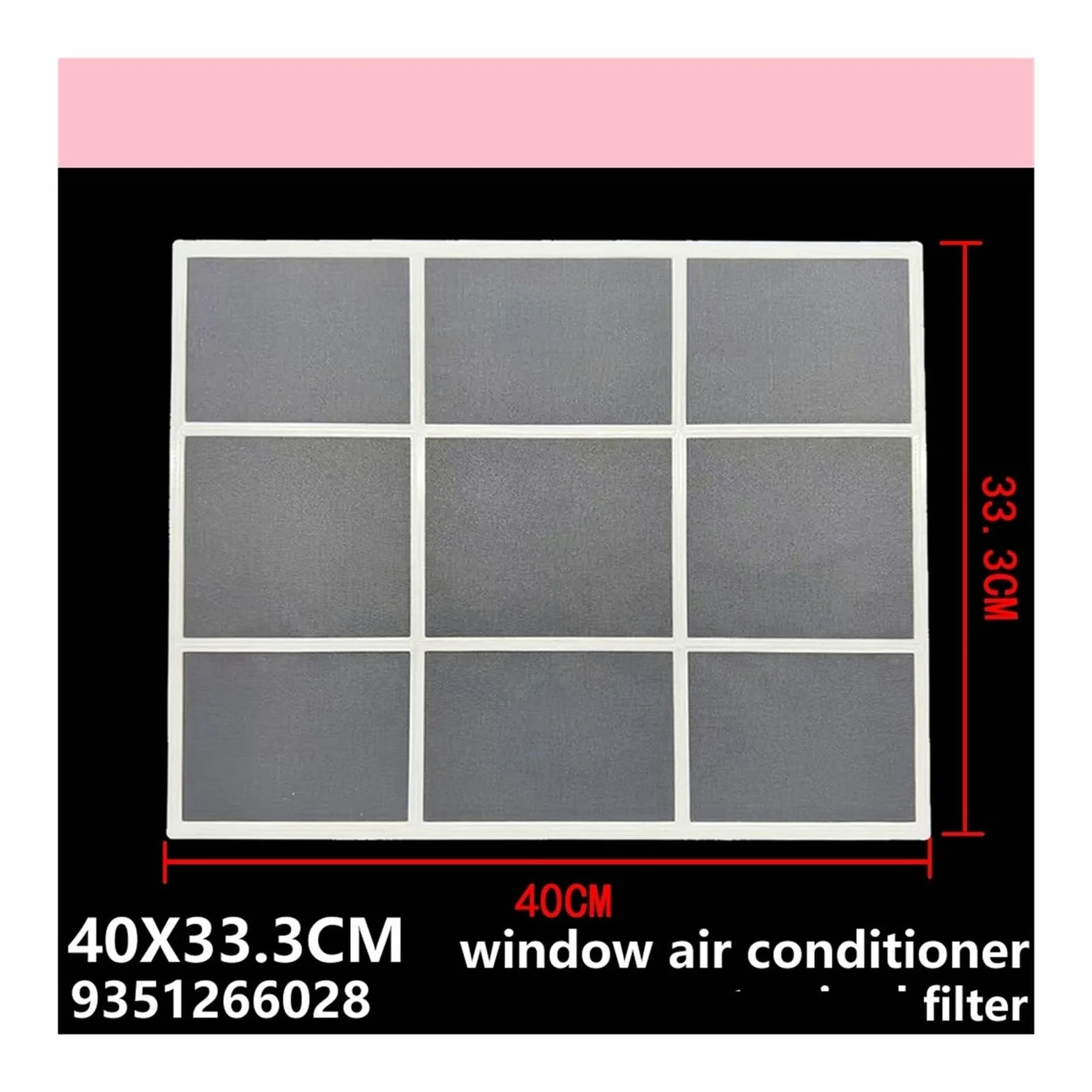 Filtro de aire acondicionado, compatible con Fujitsu,... | Atrapa el pelo de mascotas, fácil de instalar.(1PCS 300X375 window)