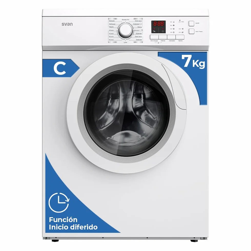 Svan Secadora de Evacuación 7Kg Carga Frontal Blanco SSE700C 2000W 16 Programas