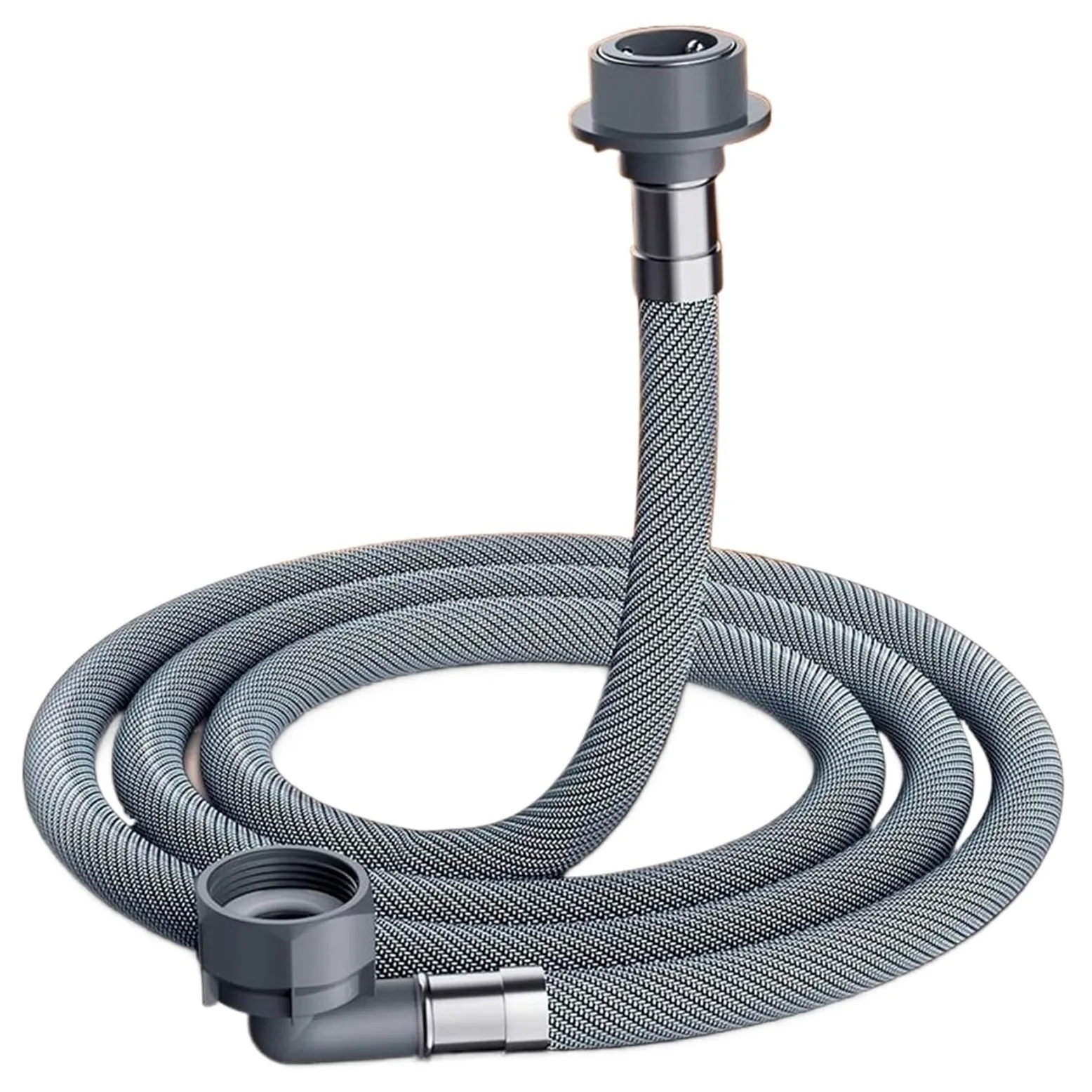Tubo de extensión manguera for lavadora, Compatible con reemplazo curva 90 grados, conexión entrada resistente a la deformación del agua(2M)