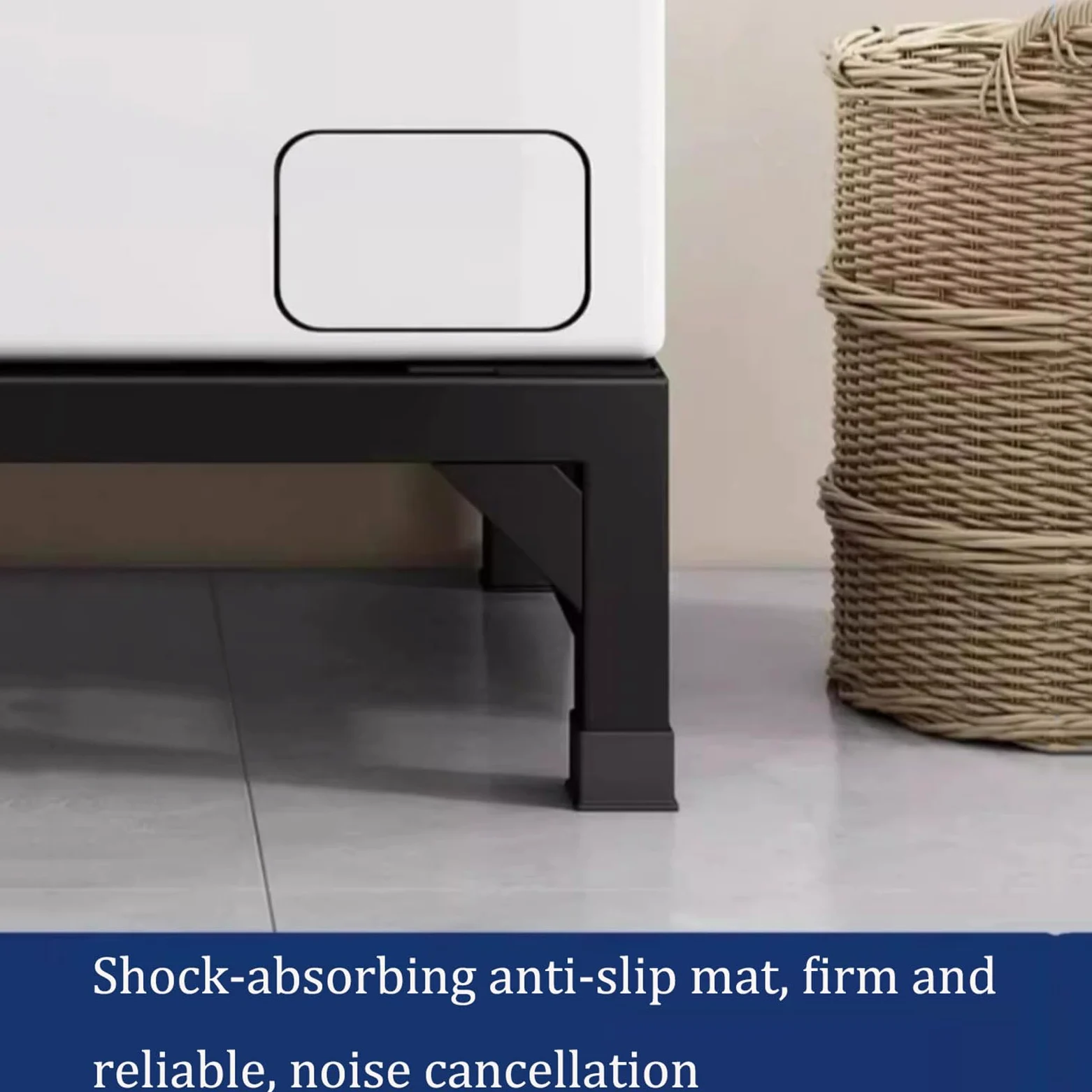 Base de lavadora y pedestal para secadora, estante de acero con recubrimiento en polvo resistente, solución de almacenamiento de lavandería ajustable y resistente que ahorra espacio