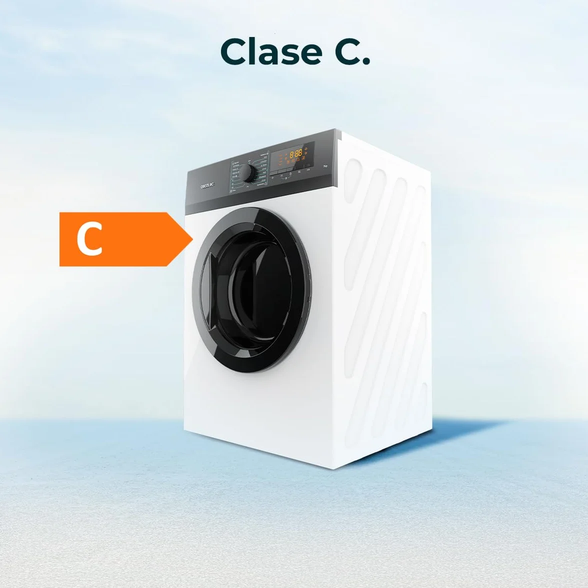 Cecotec Secadora 7 kg Bolero DressCode Dry 7200V C, Clase C, Sistema de Evacuación, 15 programas, Secado automático, Planchado fácil, Kid Lock, DelayStart, Giro Bidireccional, Función Silence
