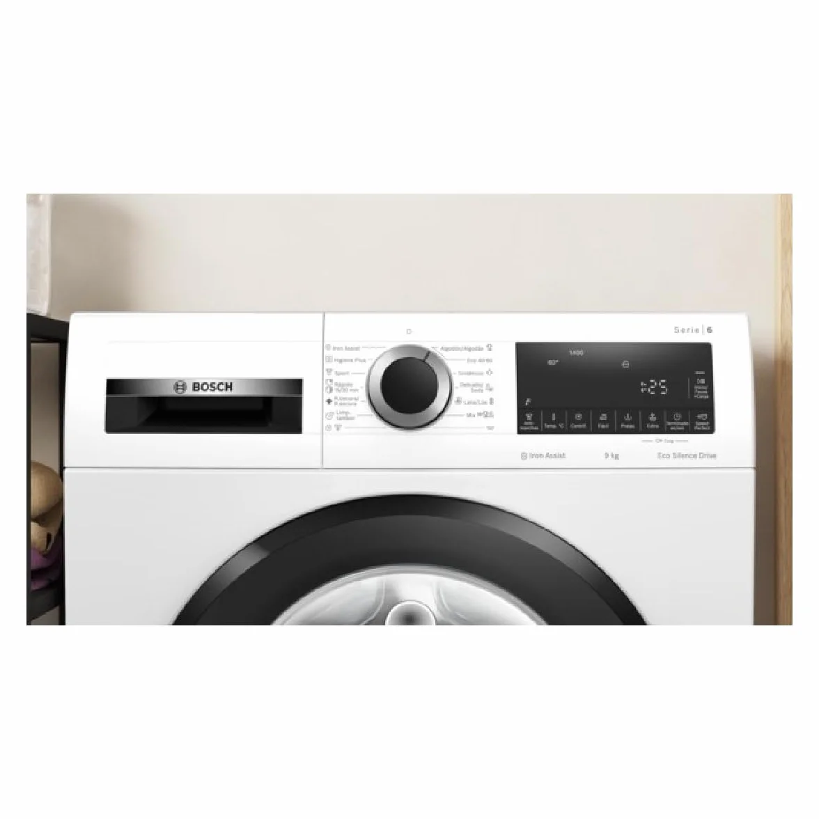Bosch Lavadora, Libre Instalación, 9 kg, Serie 6, EcoSilence, Blanco, WGG244Z0ES